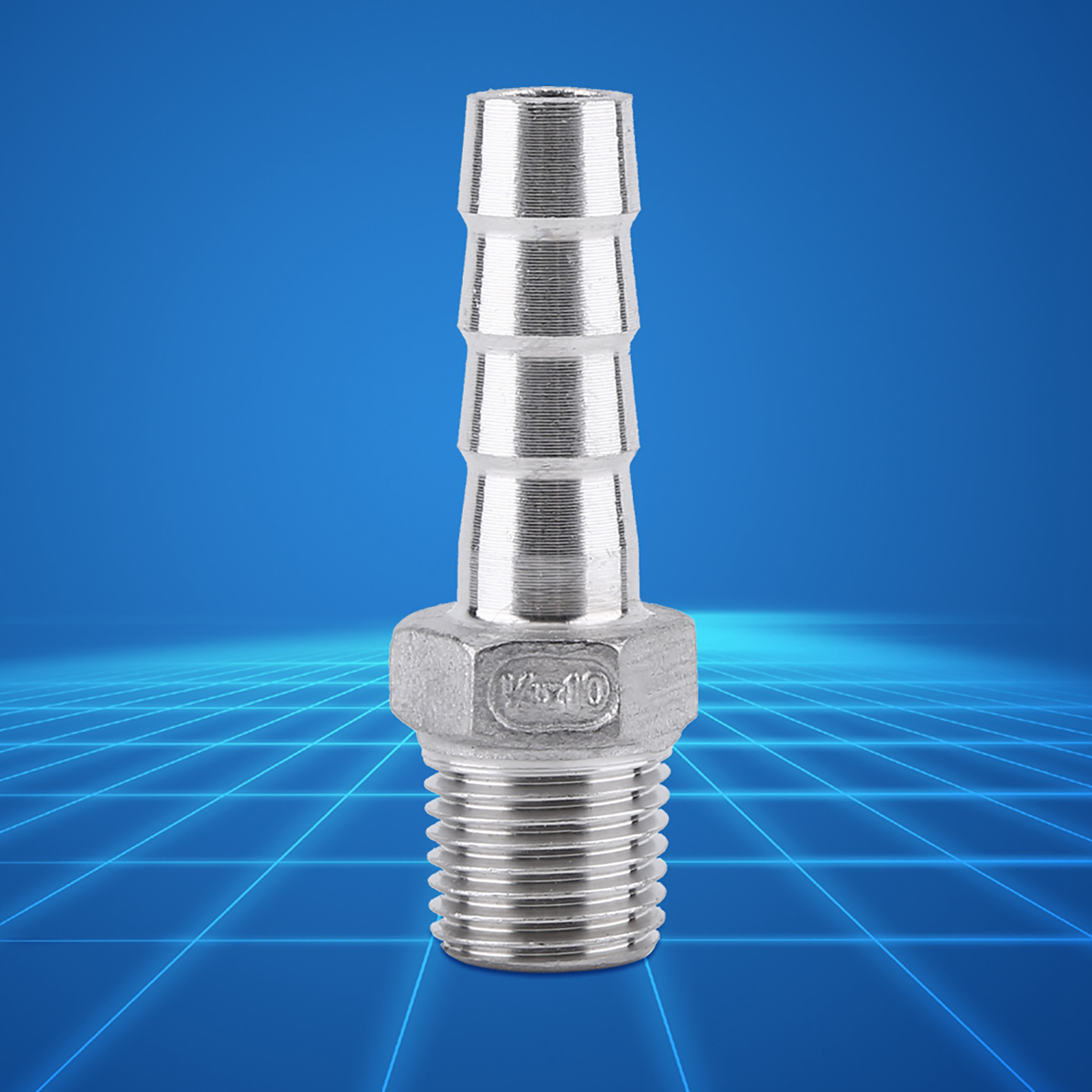 Schlauchanschluss Aus Edelstahl Mit Gewinde, 1/4" X 10 Mm Schlauchanschluss, Flexible Verbindung
