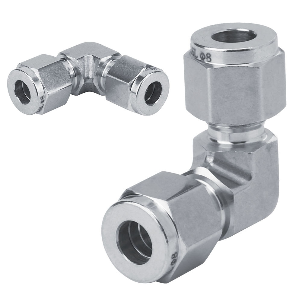 Schnellkupplung Aus Edelstahl 316 Für Hochdruckschlauch, Winkelstück Mit Mutter, Ø 8 Mm Rohrverschraubung, Hochbelastbarer Wasseranschluss, Langlebiges Sanitärzubehör.