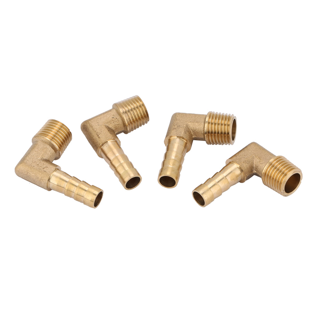 Messing-winkelverschraubung Mit Außengewinde G1/4" 8 Mm Für Schläuche, 4er-packung