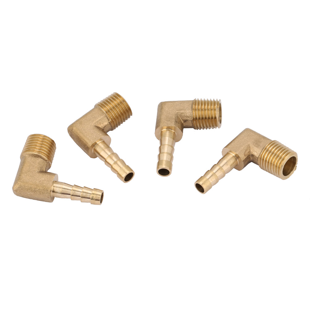 Messing-winkelverbinder Mit Außengewinde G1/4" 6 Mm Für Schlauchanschluss, 4 Stück