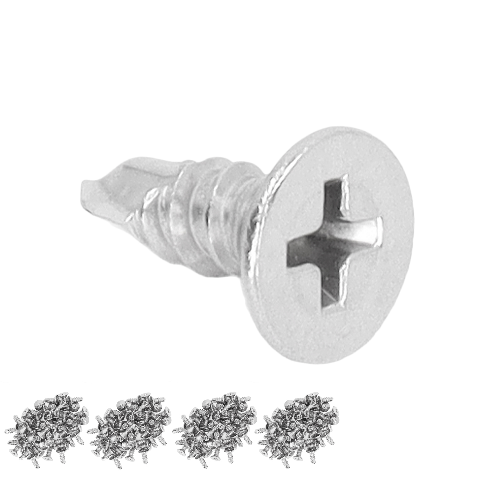 13 Mm Edelstahl-holzschrauben, Packung Mit 200 Stück, Senkkopf, Selbstbohrend M4.8-16, Hochleistungs-befestigungsset Für Metall Und Holz.