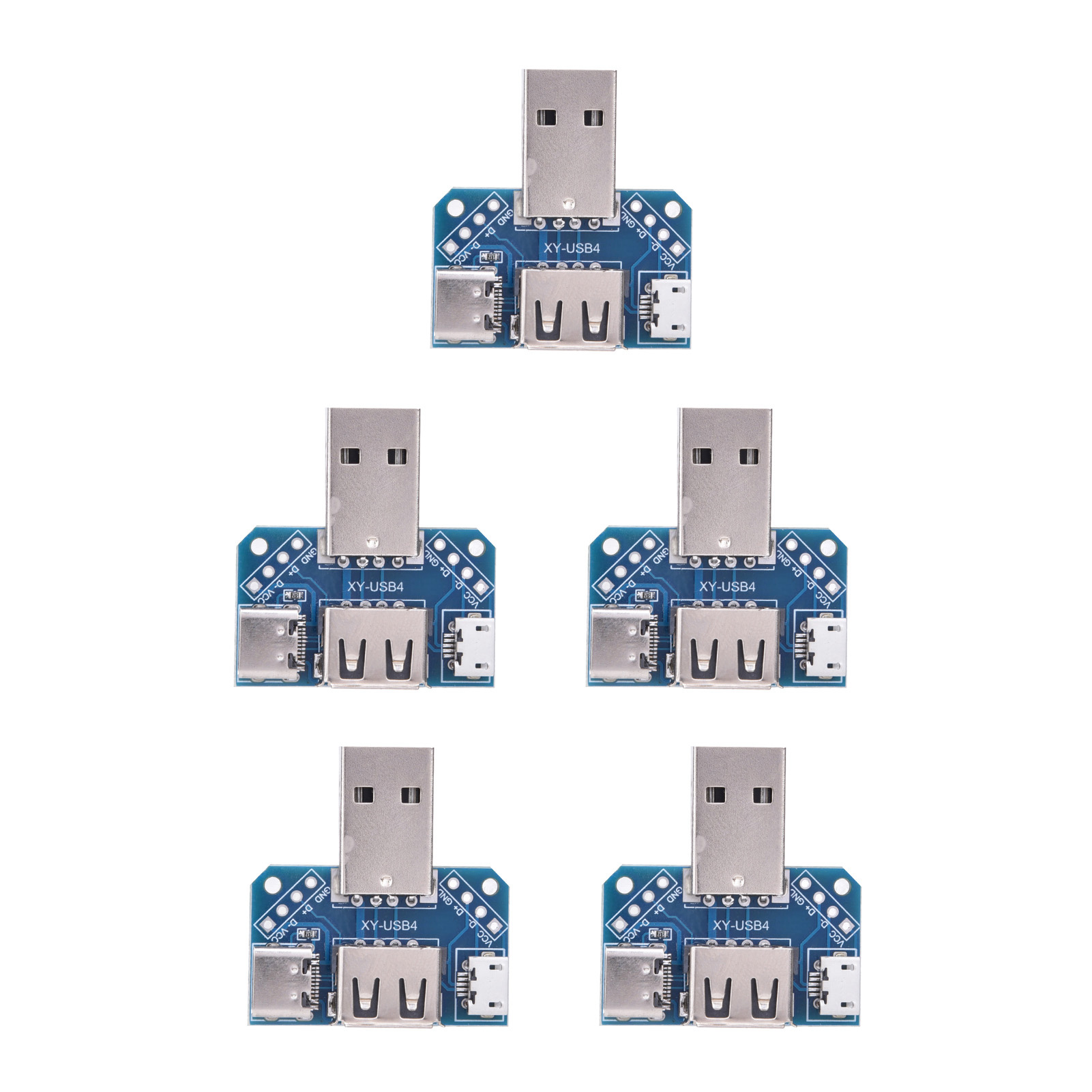 5er-pack Usb-stecker Auf Usb-c-buchse (4-polig, 2,54 Mm Stecker)