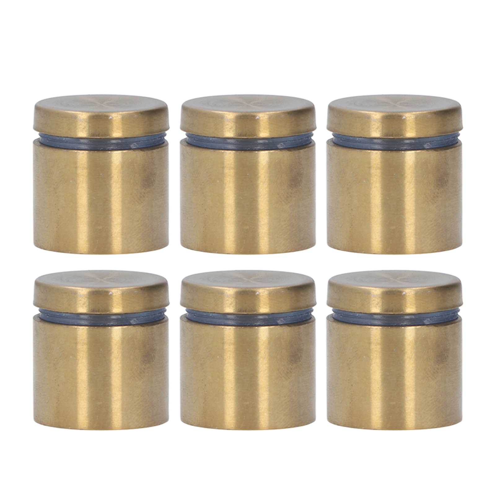Set Mit 12 Edelstahl-schraubhalterungen Für Werbetafeln, 25x25mm Edelstahl-wandbefestigungen, Montageset Für Glas Und Schilder