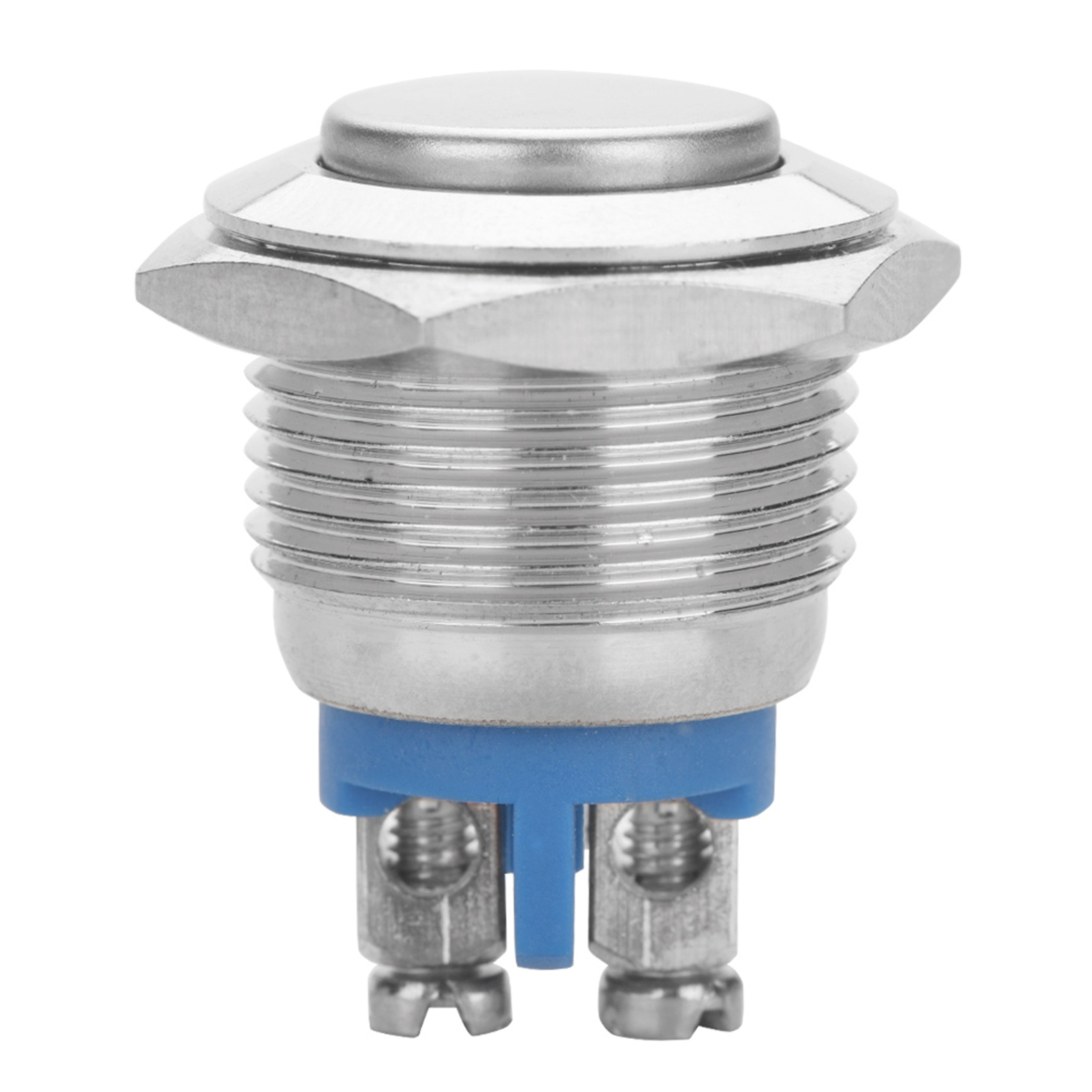 Wasserdichter 2-poliger Drucktaster, 16 Mm, 250 V, Metall, Konvexer Kopf, 5er-packung Miniaturschalter