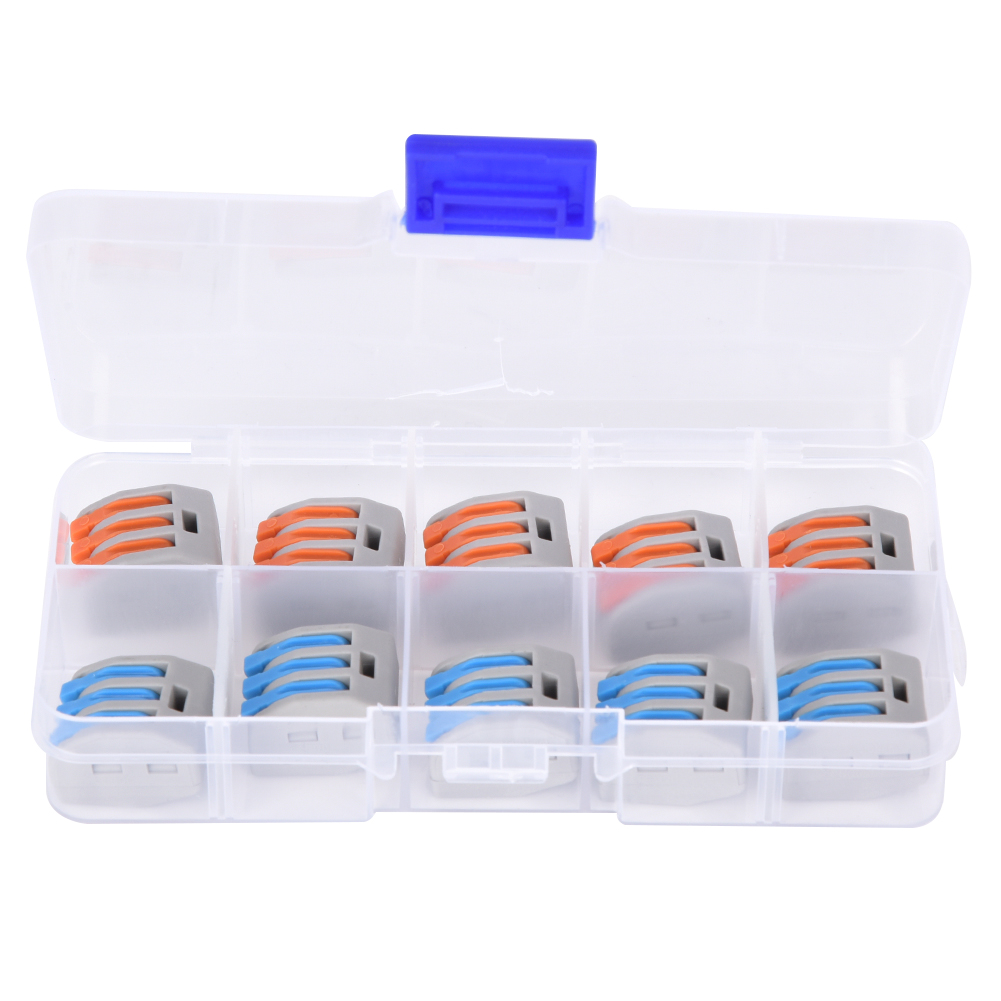 Packung Mit 2 Federhebel-anschlussdosen 1128awg (0,8-2,5mm²) Elektrischer Kabelverbinder Pct-213, 20 Stück
