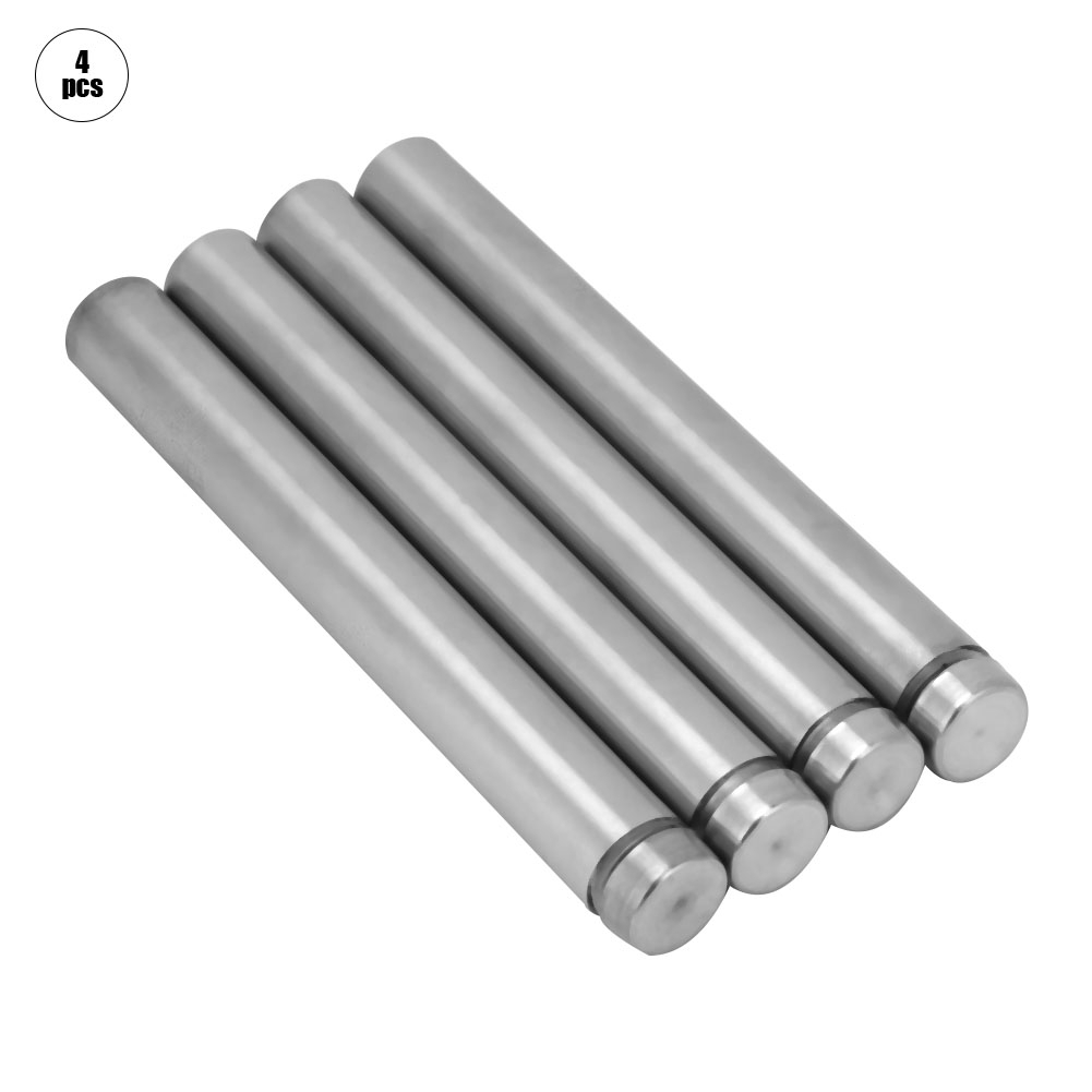 Satz Mit 4 Befestigungsschrauben Aus Edelstahl Für Werbetafeln, Hohlglaspfosten 12x120 Mm