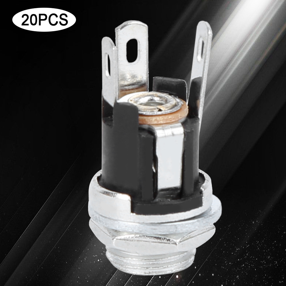 Packung Mit 20 Dc-strombuchsen (5,5 X 2,1 Mm) Mit Mutter, Einbauversion, Dc025m-buchse