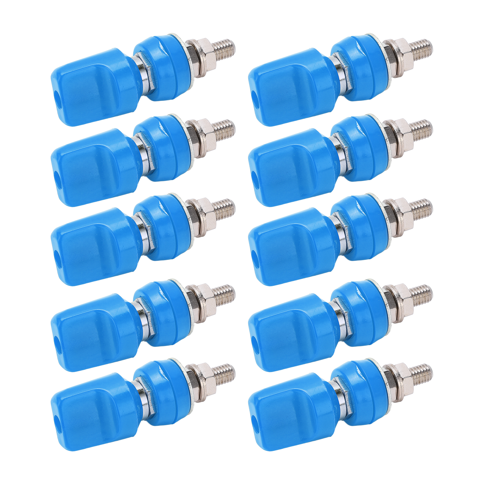 M6 100a Vernickelter Messing-klemmenblock, Schraubverbinder Mit 4-mm-bananenstecker, Blaue Elektrische Klemme Für Die Verdrahtung, 1 Stück