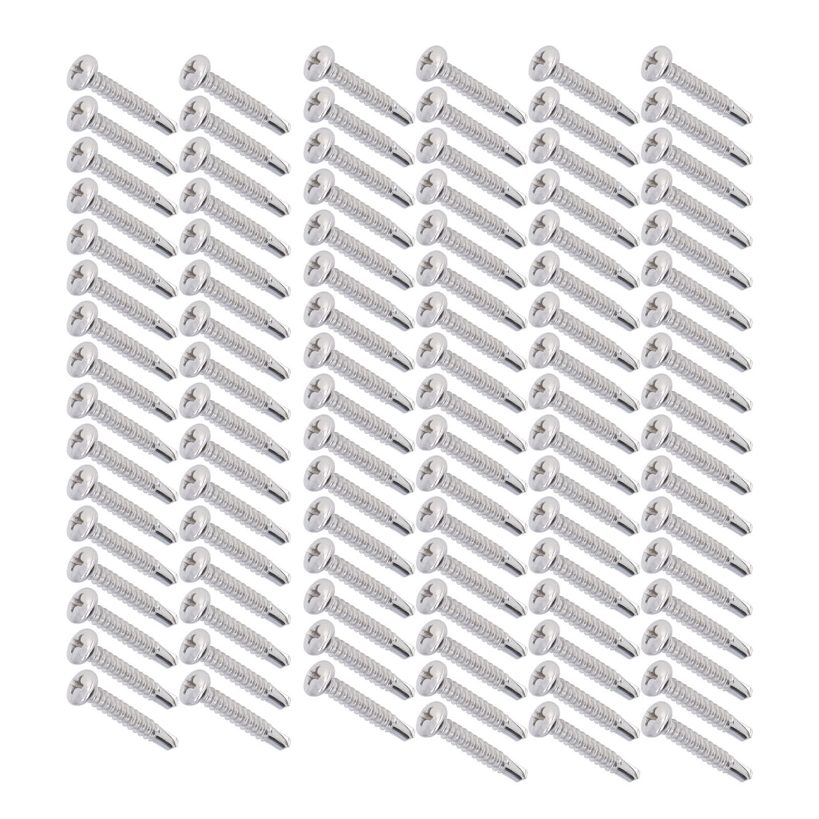 100 Selbstbohrende Holzschrauben Mit Rundkopf Aus Edelstahl 304 A2, M4,2 X 25, Hochleistungs-befestigungsset