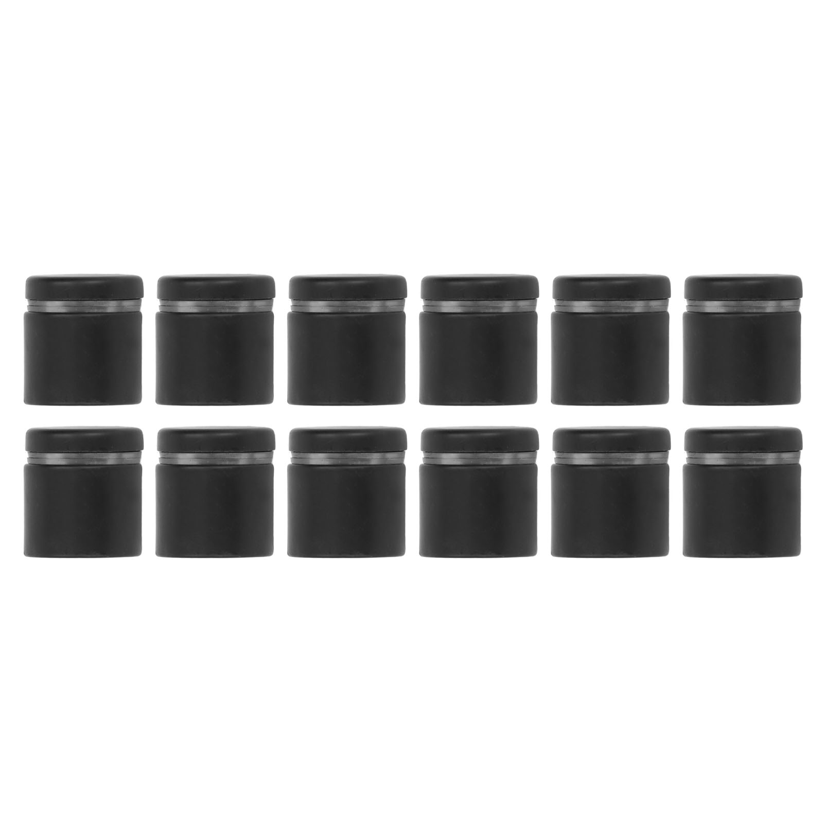 12 Stück Schwarze Edelstahl-acryl-werbeschrauben Für Die Glasmontage, Bolzen Und Abstandshalter Mit Verstellbaren Muttern