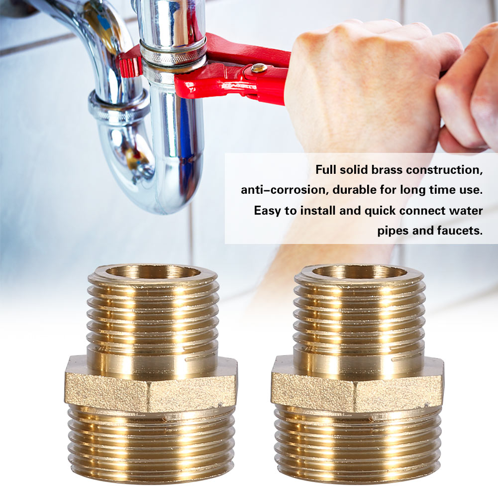 Sechskant-reduzierstück Aus Messing, Außengewinde 3/4" X 1/2" Für Wasserleitungen (standardgewinde)
