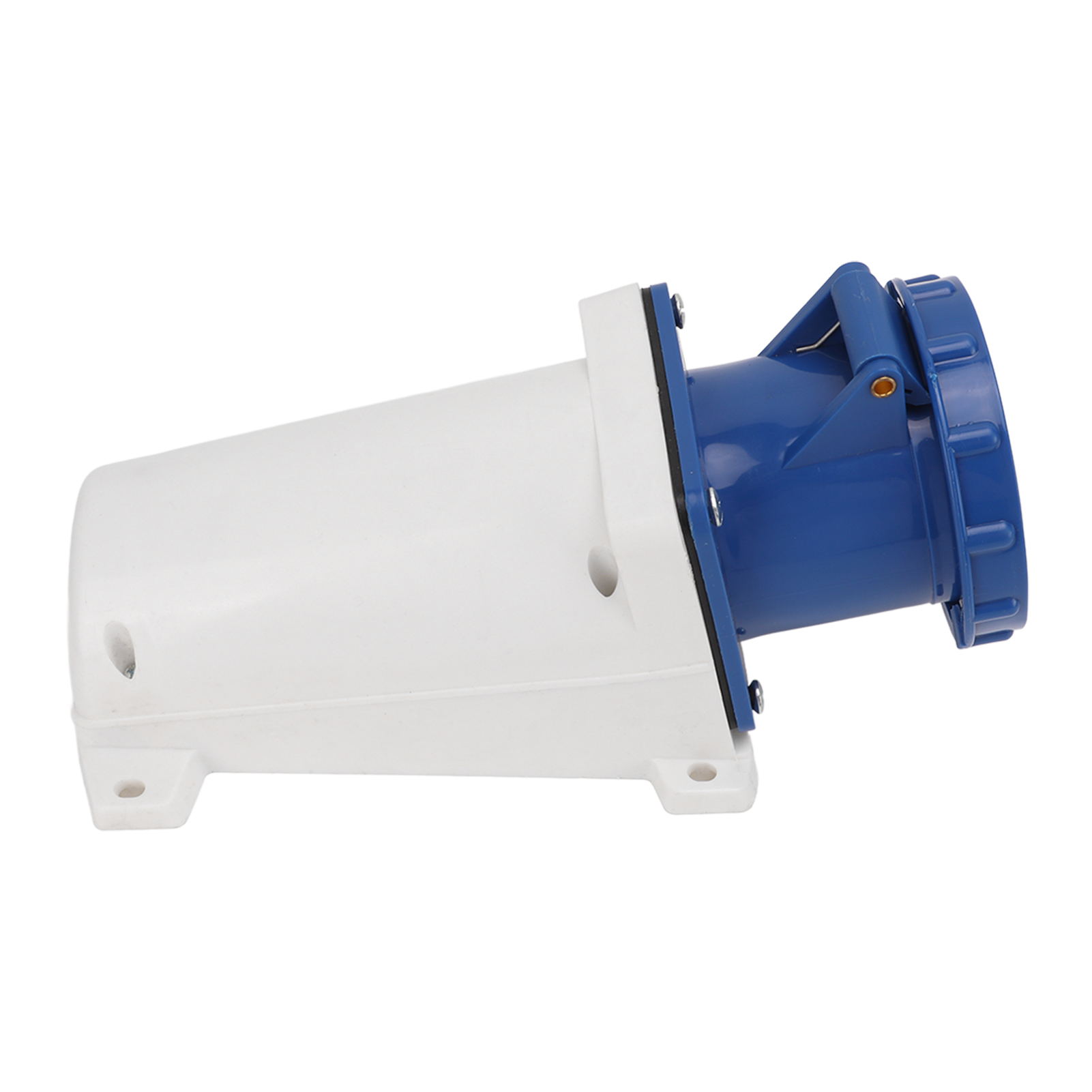 Ip67 3-polige Versenkte Industriesteckdose, Messing Und Blaues Pp, Wasserdicht, 220v-380v Leistung, Versenkte Montage, Robuster Stecker Für Den Professionellen Einsatz.