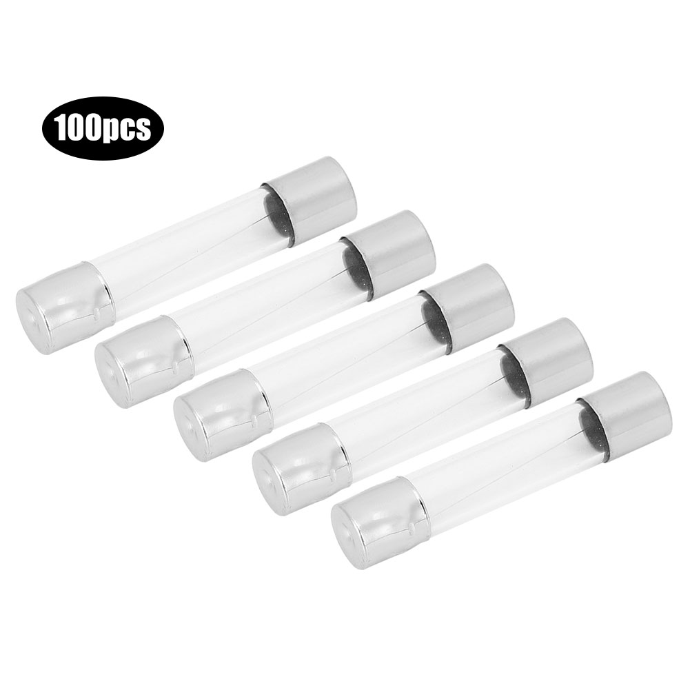 Packung Mit 100 Glassicherungen, 6 X 30 Mm, 6 A, 250 V, Schnellwirkend, Schutzrohrsicherung, Elektronisches Ersatzteilset