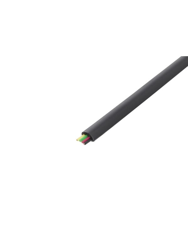 Pro Telephone flat cables 6-core 100 m reel AWG 30. - Schwarz - 100m