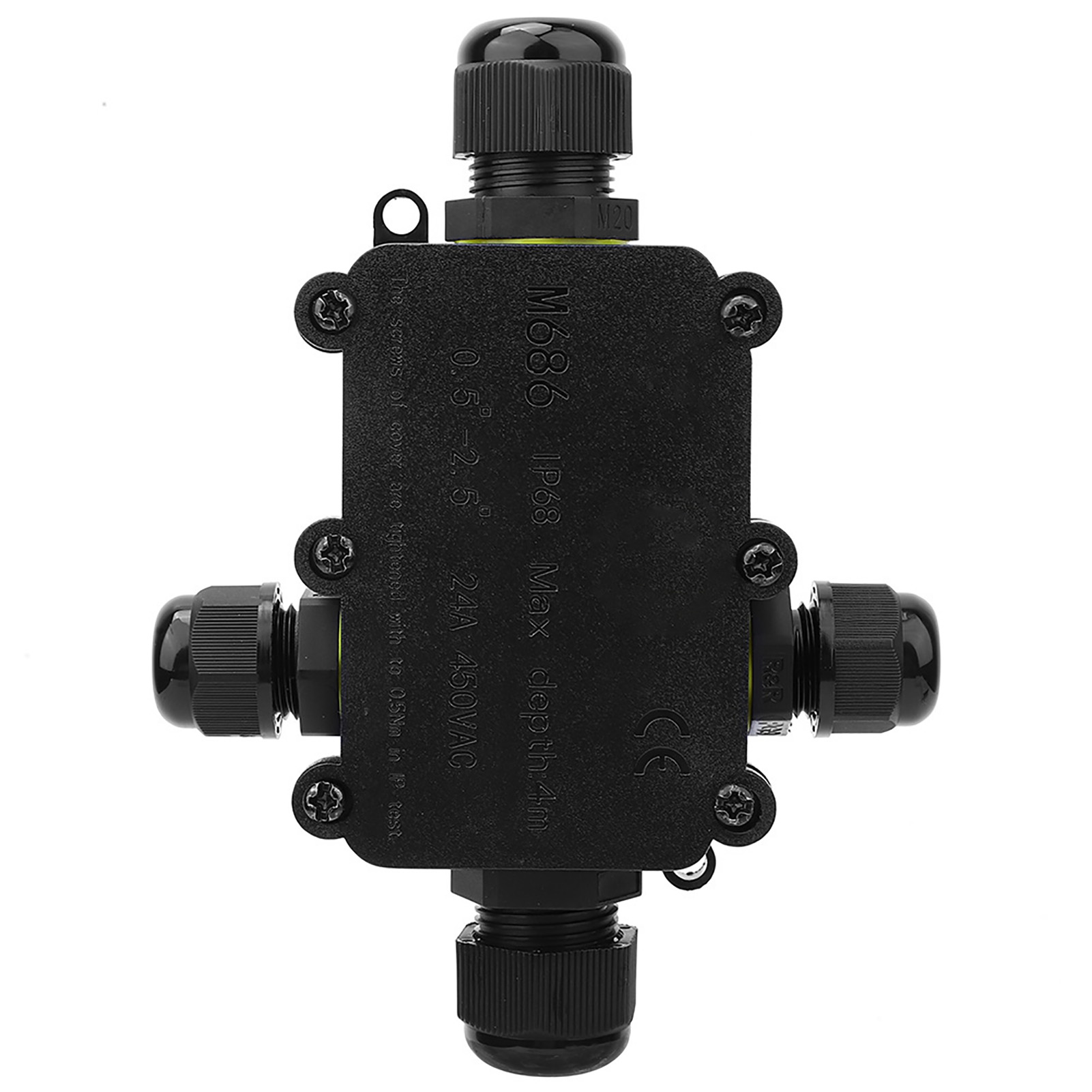Ip68 Wasserdichte Kunststoff-anschlussdose, 5 M Kabel, T100 450vac 24a Ul94v-2 Tauchanschluss