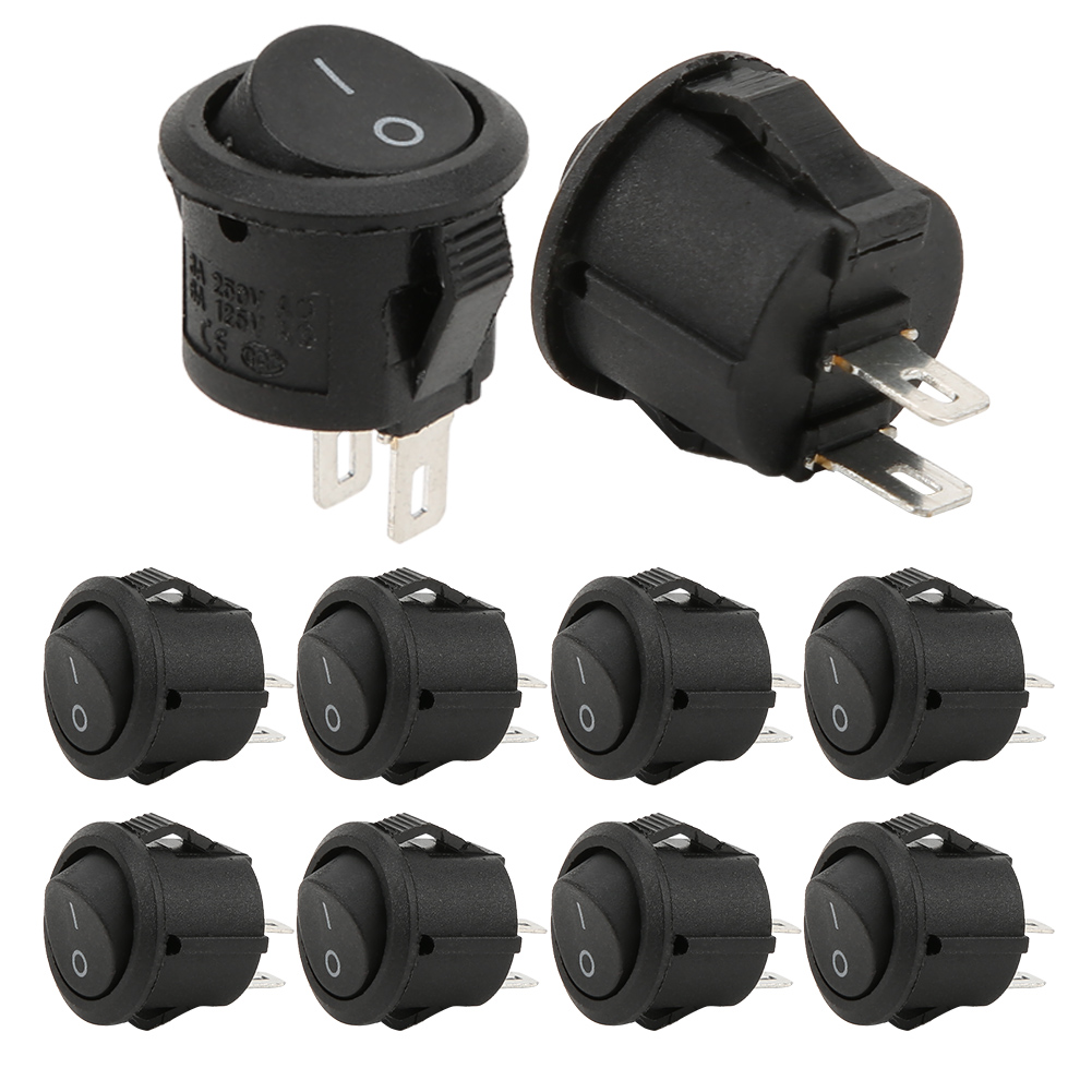 20 Kcd11 Rundkippschalter, 2 Pins, 2 Positionen, 12v Industrie-leistungsschalter, 20er-packung, Elektrische Steuerung