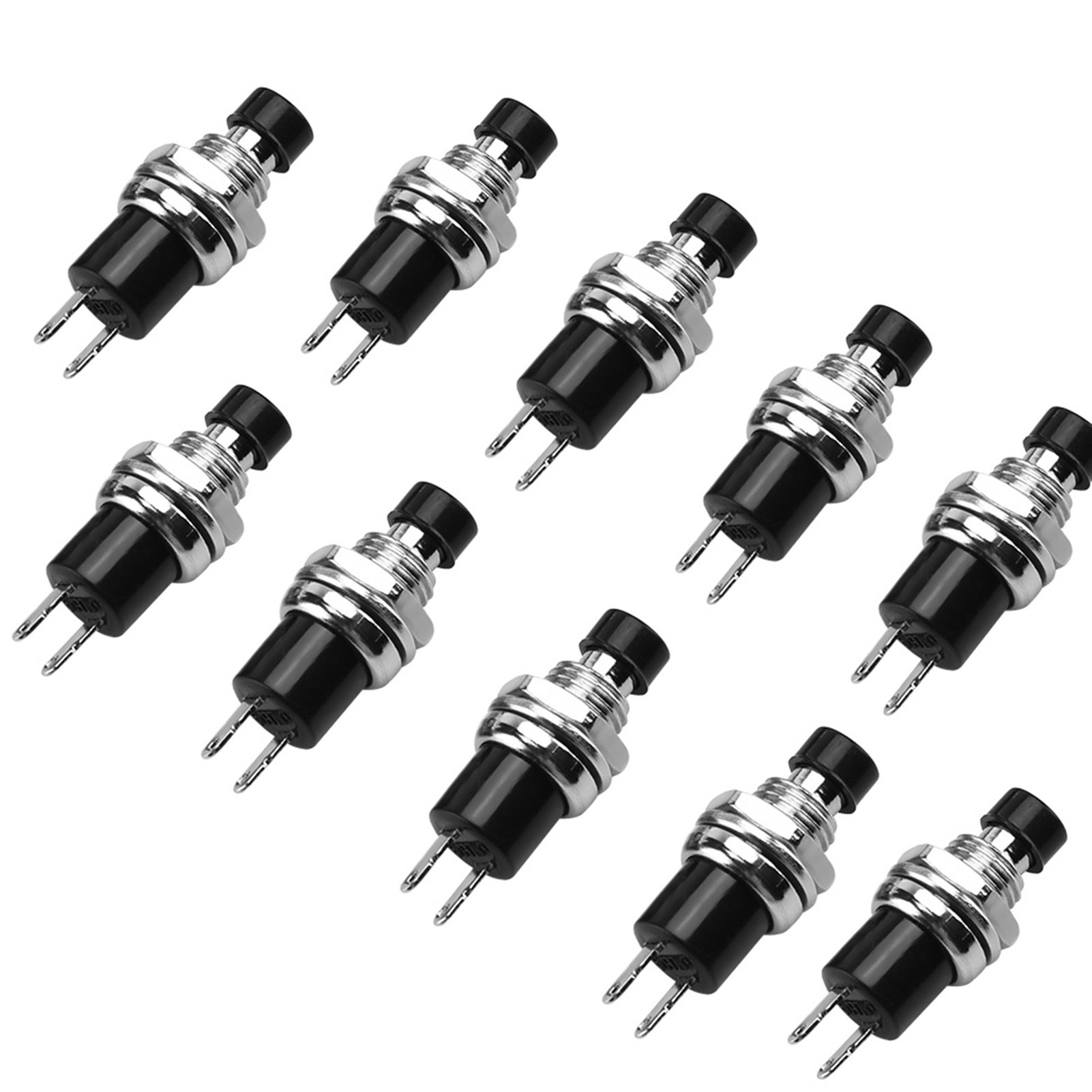 Pbs-110 Momentaner Drucktaster Mit Selbstrückstellung, 10 Stück, Nicht Verriegelnd, Miniatur-rundtaster, Rückstellschalter, 12 V/24 V, Für Automobil Und Elektronik