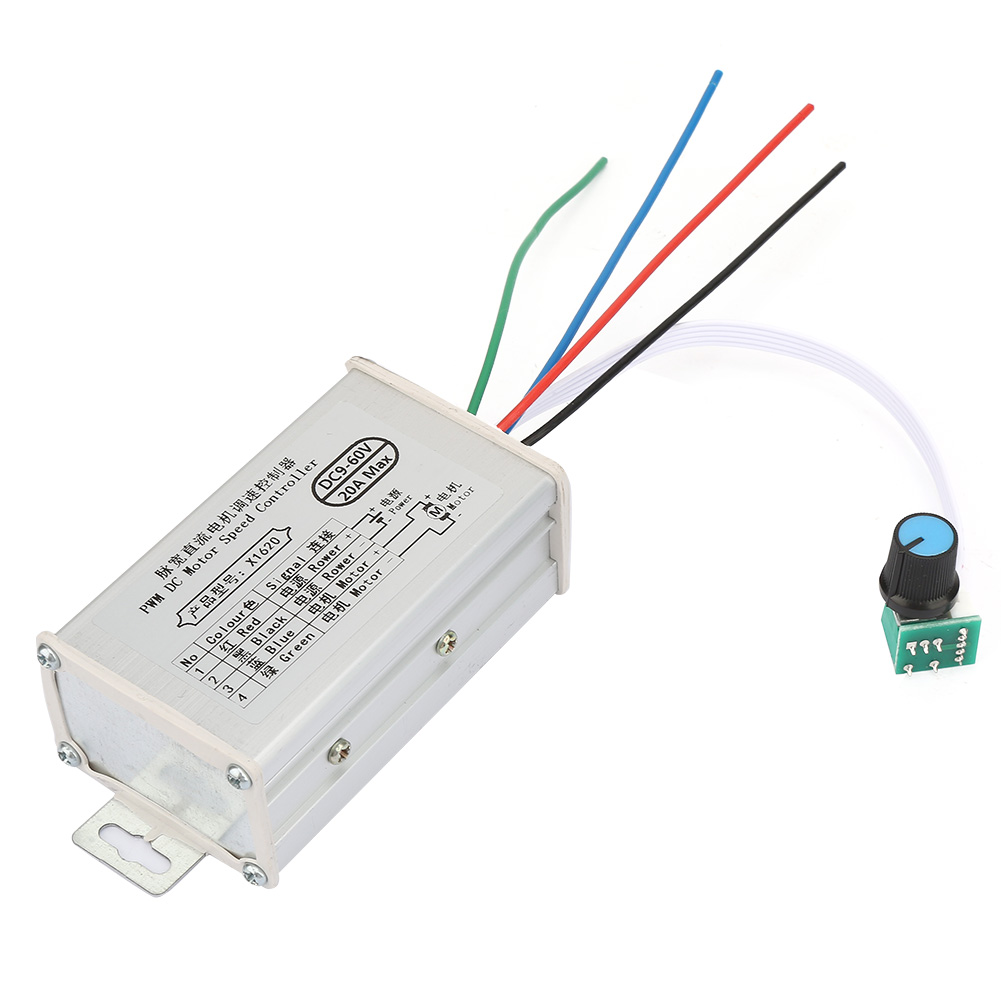 Pwm-drehzahlregler Für Gleichstrommotoren, Stufenlos, 20 A, Dc 9 V–60 V