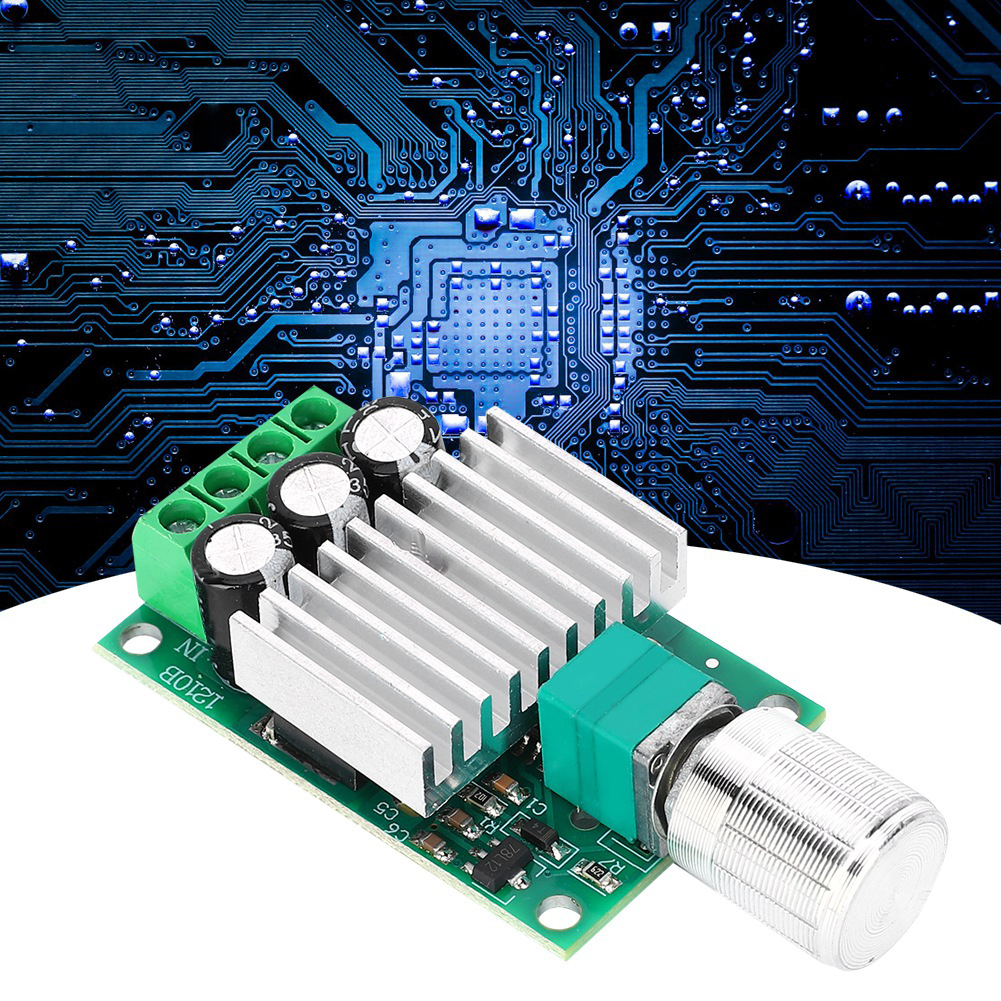 12v/24v/10a Pwm-drehzahlregler Für Gleichstrommotoren, Hochleistungsregler Mit Temperaturregler Und Stromdimmer