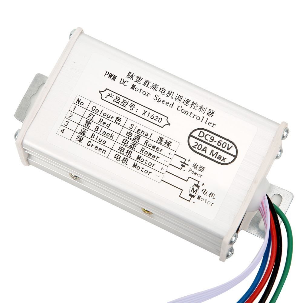 Pwm-drehzahlregler Für 9–60 V Gleichstrom-bürstenmotoren, 10 A/20 A/30 A, Einstellbarer Spannungsregler 20 A