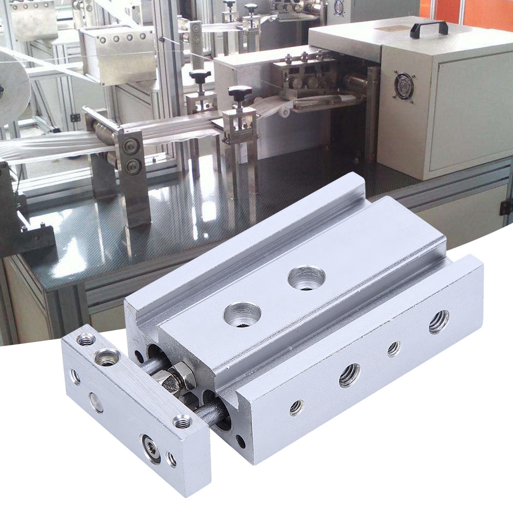 Hochpräziser Doppelkolben-pneumatikzylinder Cxsm6 X 10, Zweiachsen-pneumatikkomponente Für Die Industrielle Automatisierung, 10 Mm Hub, Kompakte Bauform.