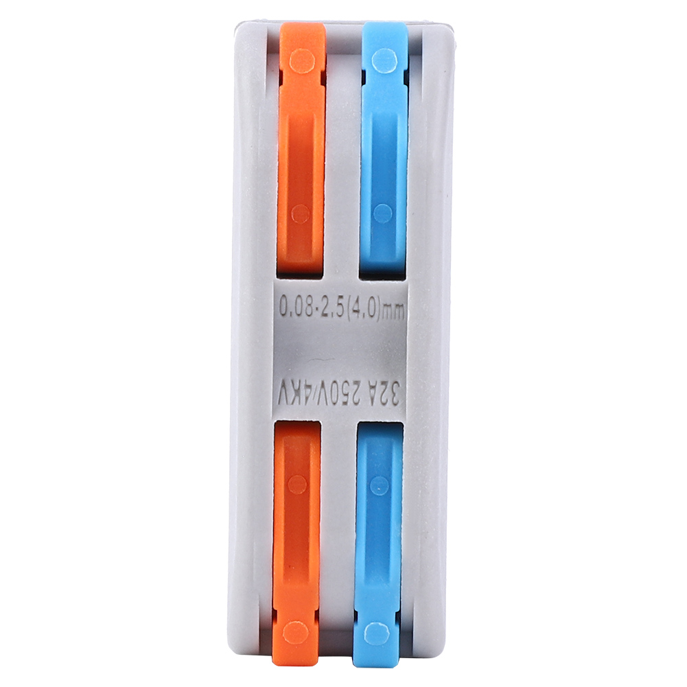 Pct2-2 Druckknopf-drahtverbinder, 10 Stück, 2-eingangs-2-ausgangs-schnellanschlussklemme, Mehrfarbige Kabelklemme