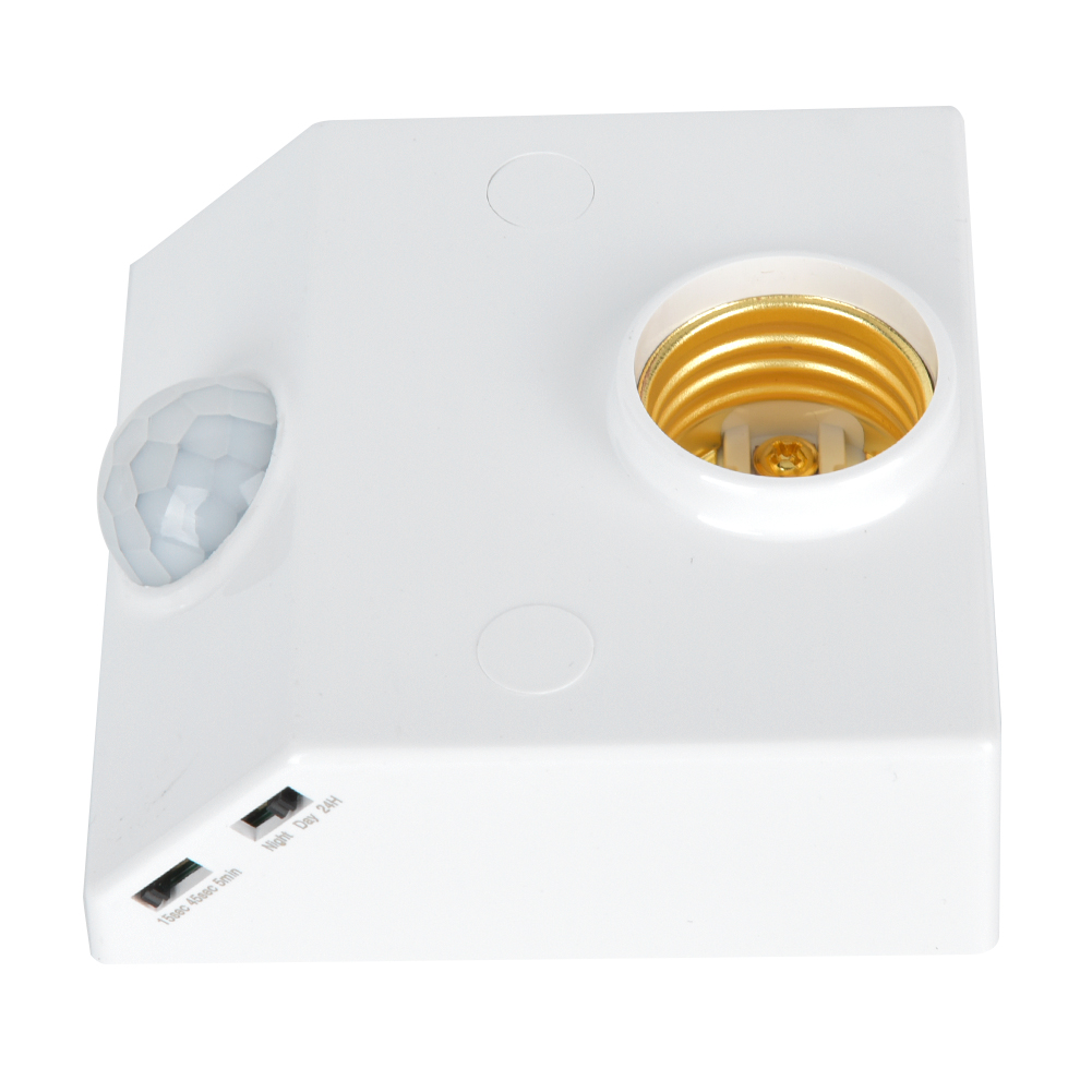 Infrarot-bewegungsmelder, Verstellbare E27-fassung Für Led-lampen Und Elektrogeräte