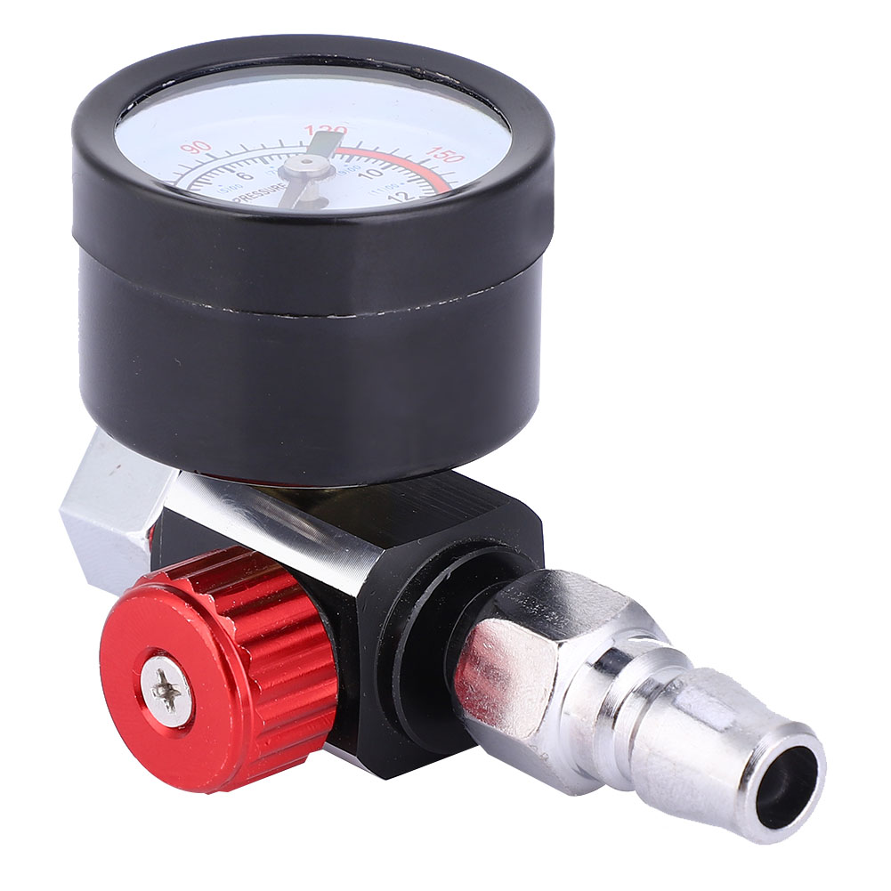 1/4-zoll-druckluft-spritzpistole Mit Druckregler Und Manometer