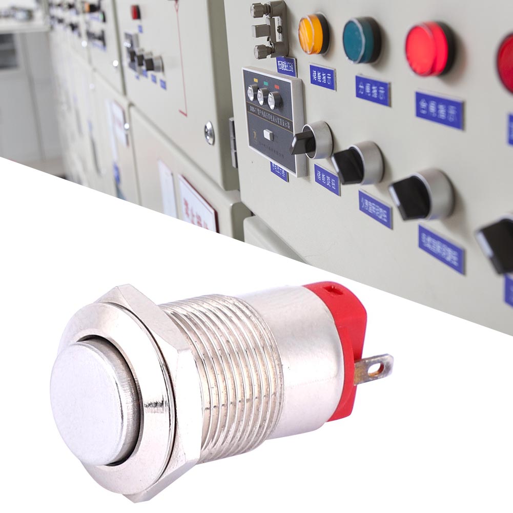 2-teiliger Metall-druckknopf, Wasserdichter 2-poliger Verriegelungsschalter, 12-mm-unterputz-elektronikanschluss