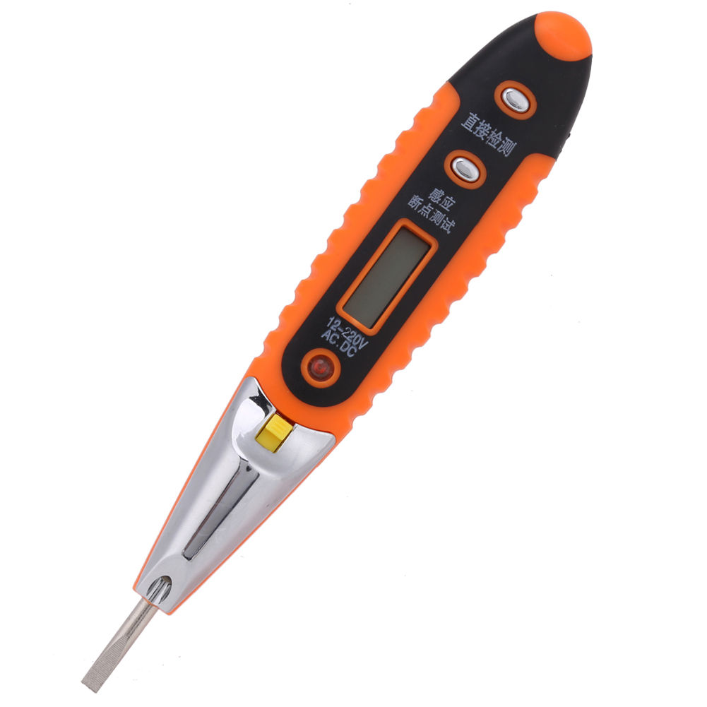 Digitaler Ac/dc-spannungsprüfer Mit Led-anzeige, 12–220-v-messstift, Haushaltsgerät Mit Beleuchtung