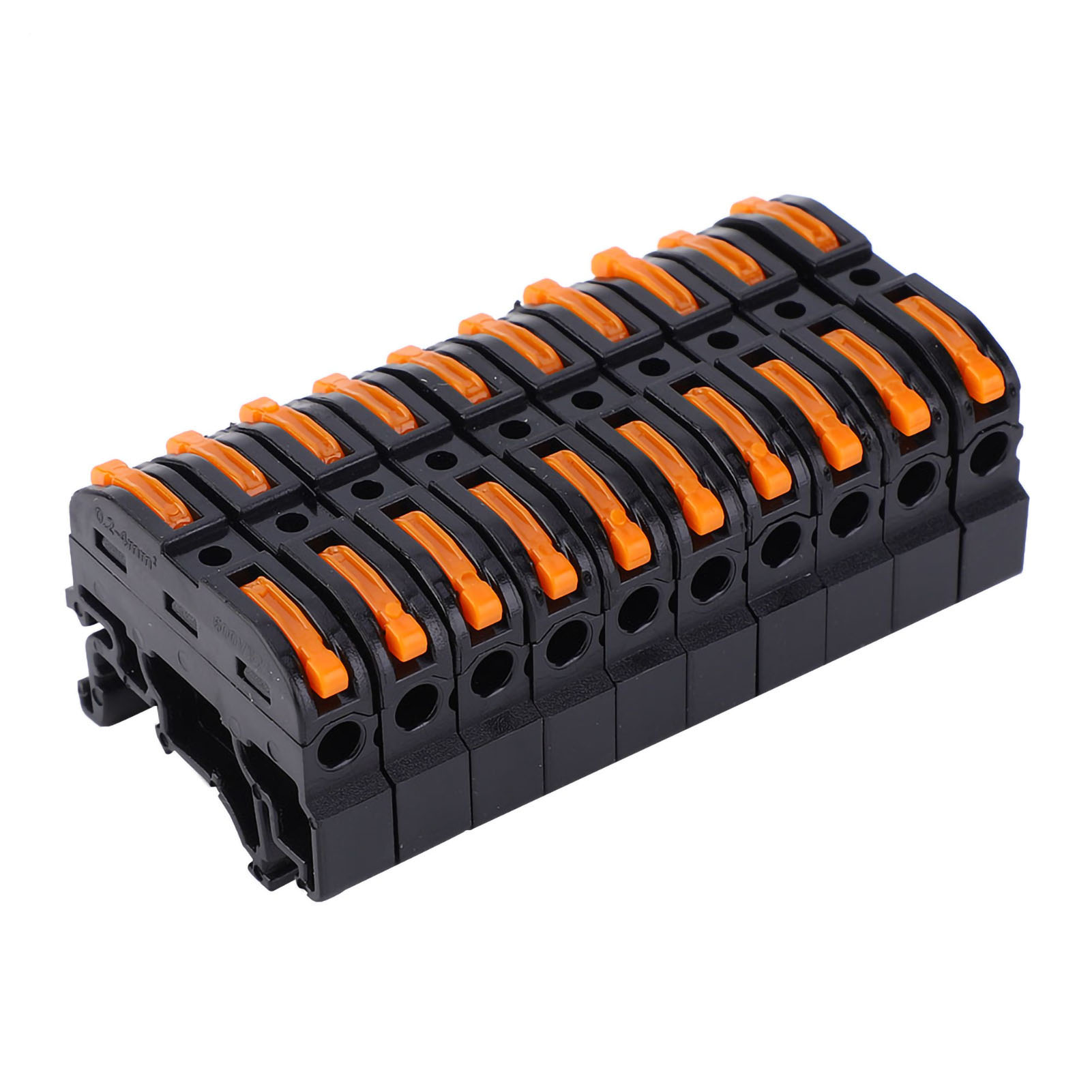Pct-211 Schnellverbinder, 10 Stück, Din-schiene, 0,2–4 Mm², Steckklemmenblock, Schwarz
