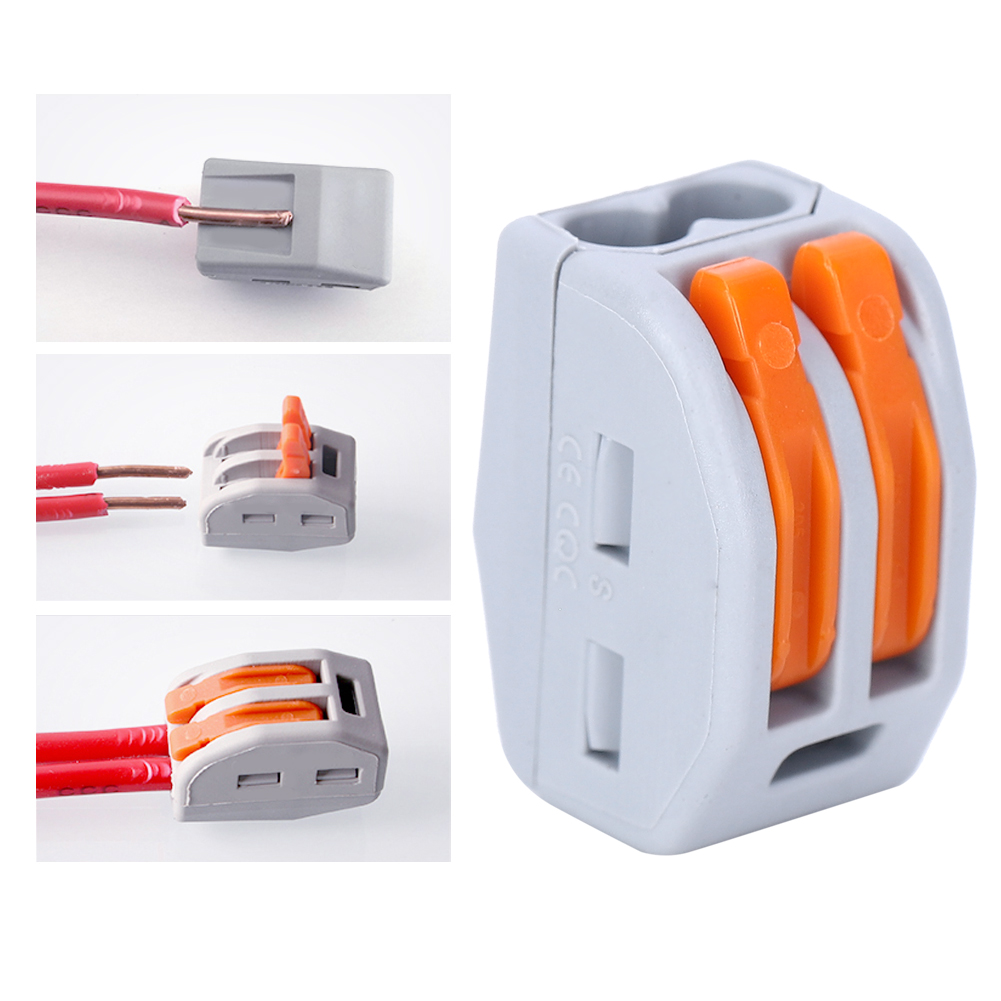 Pct-212 20-teiliger Elektrischer Steckverbinder, 2-port-schnellverbinder, Druckknopf Für Beleuchtungskabel, Kompakte Drahtverbindung, Schraubenloser Klemmenblock, Beleuchtungsset
