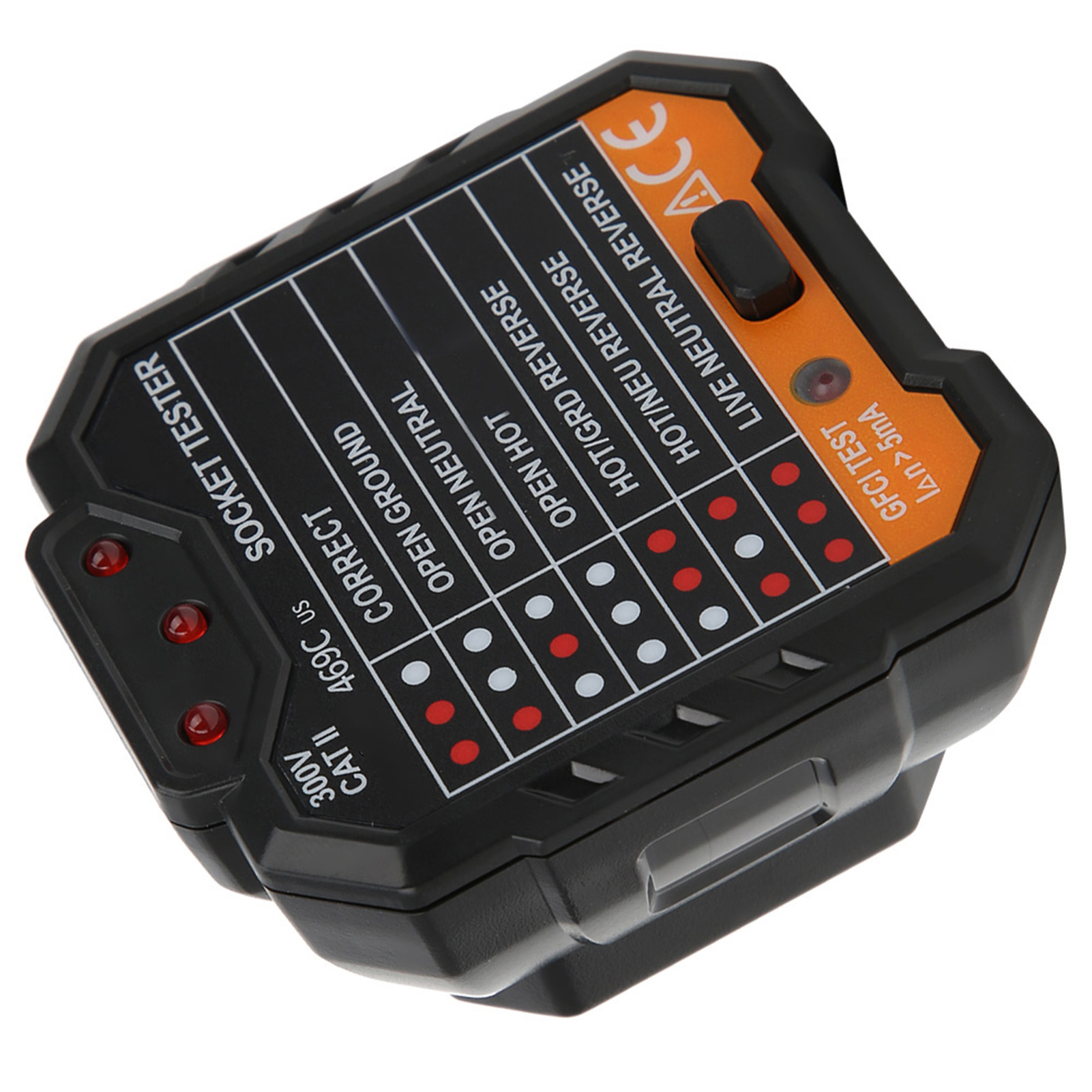 Steckdosentester Mit Digitalanzeige, Netzfehleranalysator, Eu-stecker 48-250v, Spannungs- Und Leitungstester.