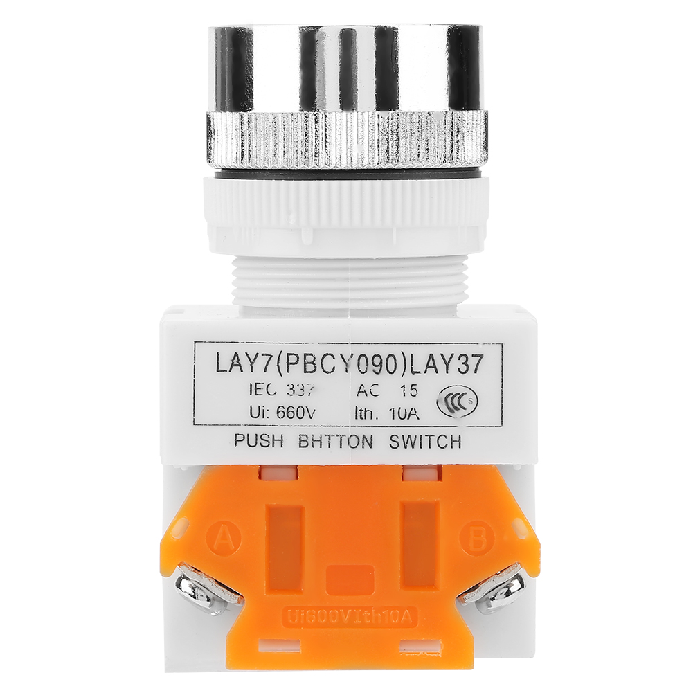 Grüner Drucktaster Mit Flachem Kopf, Automatischer Rückstellung, Momenttaster, 22 Mm, Lay37-11bn