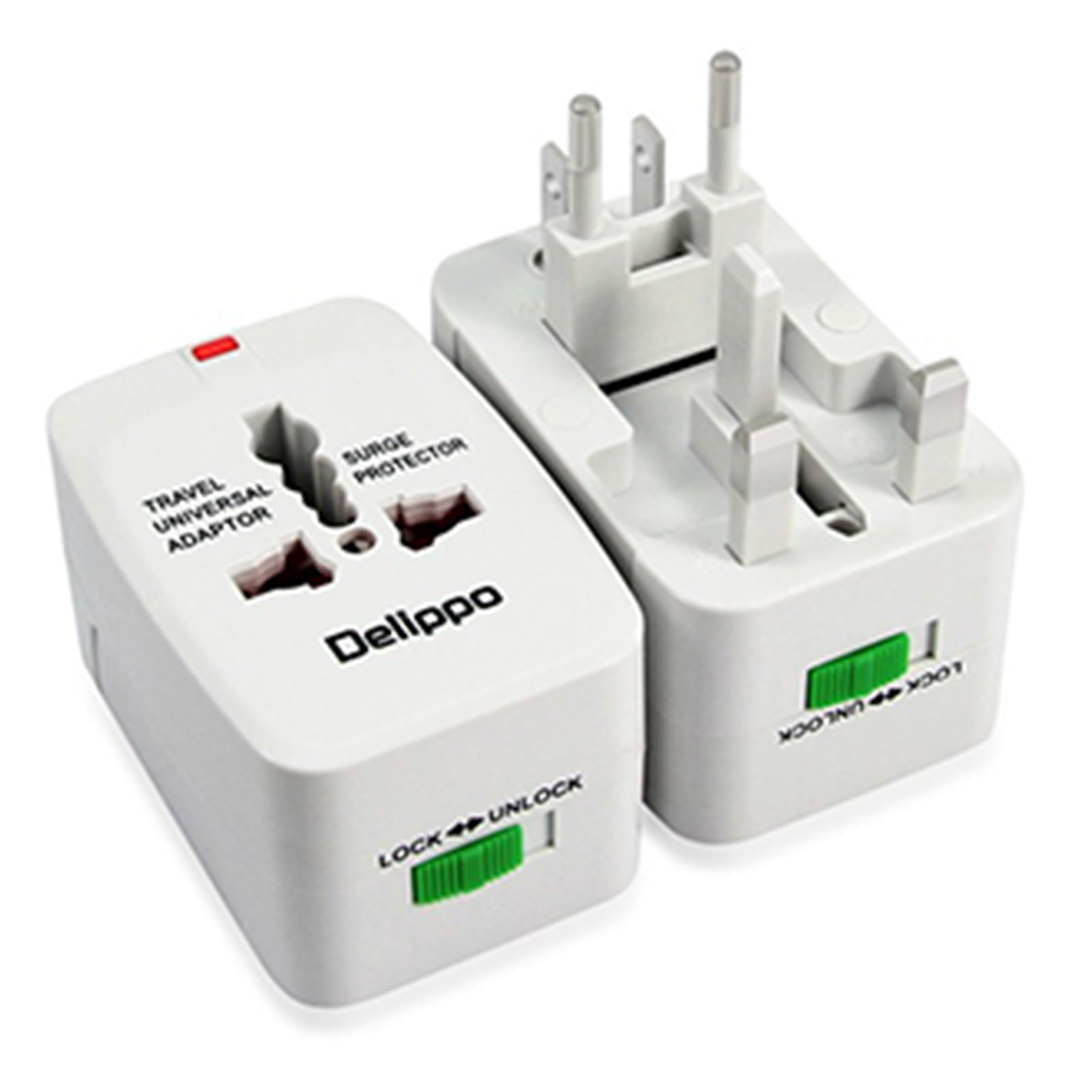Universeller Reiseadapter 1500 W, 2 Usb-anschlüsse, Internationaler Stecker, Multifunktionales Wandladegerät 100–250 V, Kindersicherung
