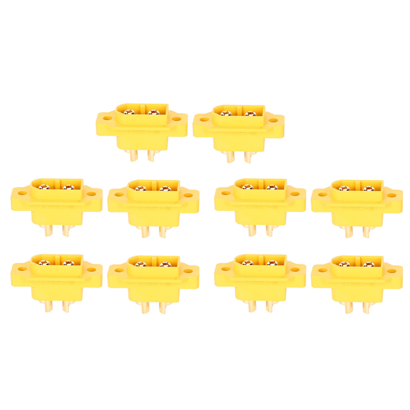 Xt60e1-m Stecker, 10 Stück, Vergoldeter Messing-lötstecker, Hitzebeständiges Nylongehäuse, Elektrische Anschlussösen