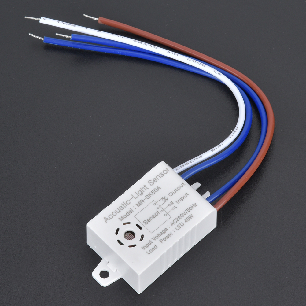 Set Mit 5 Led-schaltern Mit Ton- Und Lichterkennung, Hochempfindlichem Sensor, Energiesparend Für Die Beleuchtung