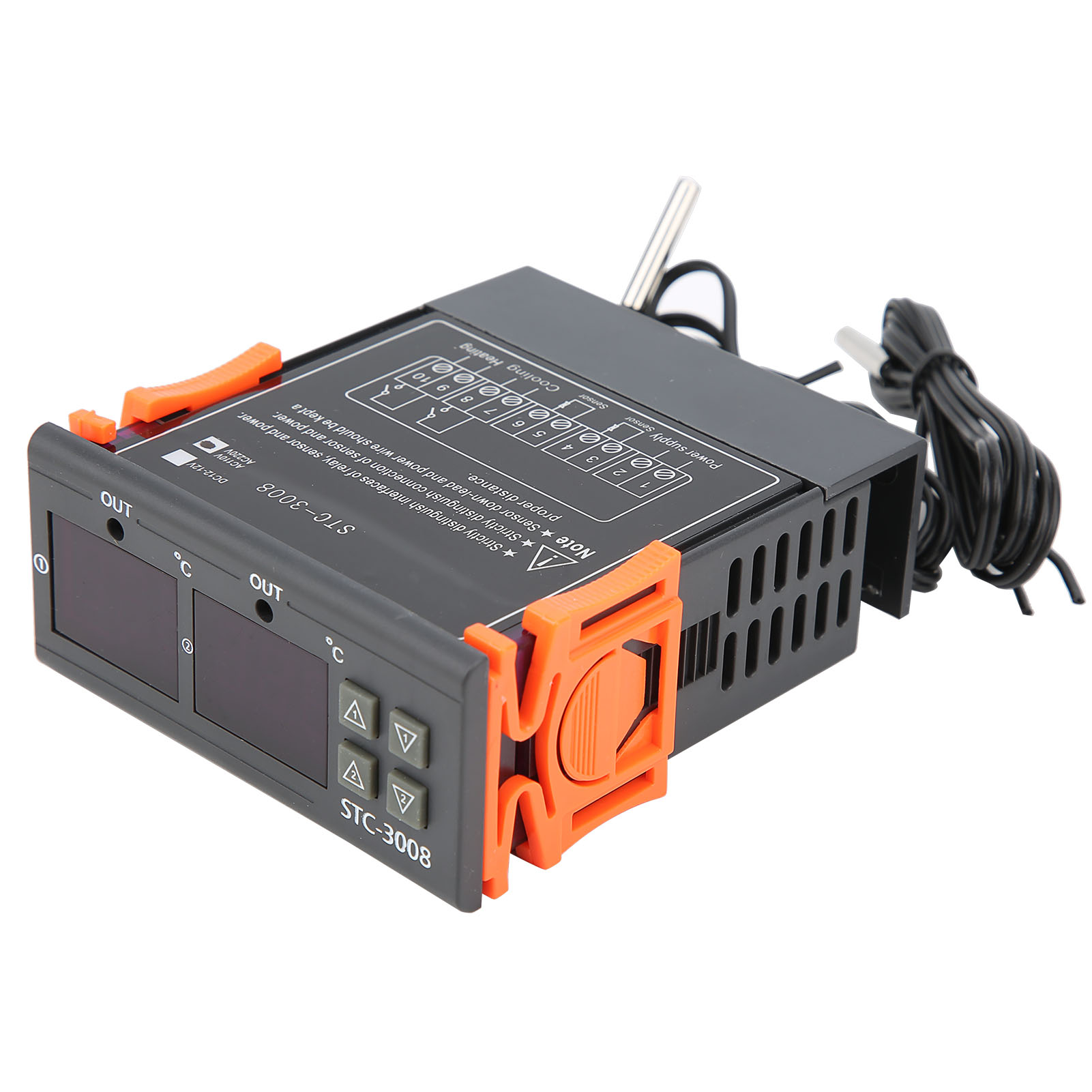 Stc-3008 Dual-display- Und Dual-ntc-sonden-regelthermostat (110-220 Vac)