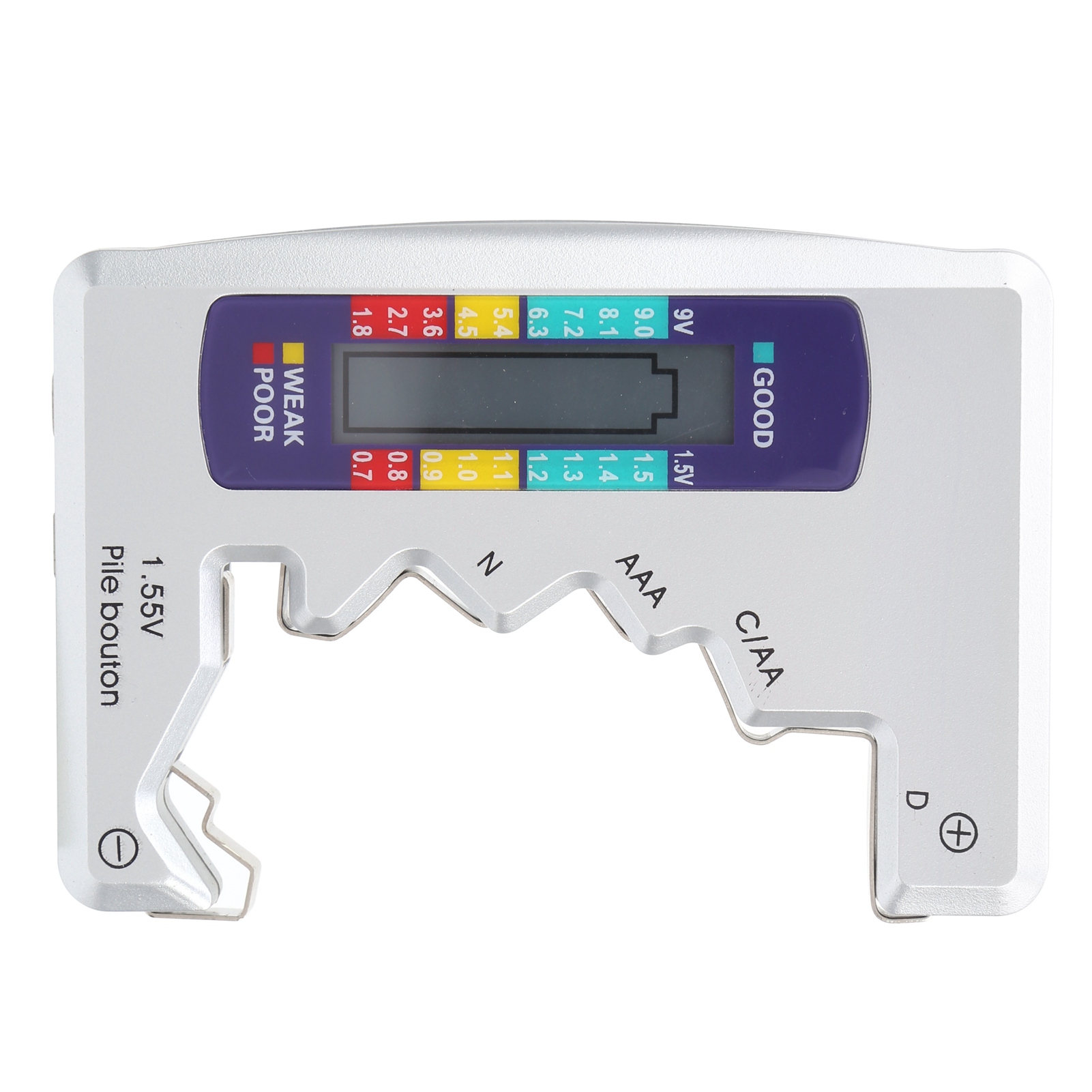 Digitaler Batterietester, Kapazitätsprüfer Für C/d/9v/aa/aaa/1,5v-batterien, Lithium-spannungsmesser, Tragbares Diagnosegerät