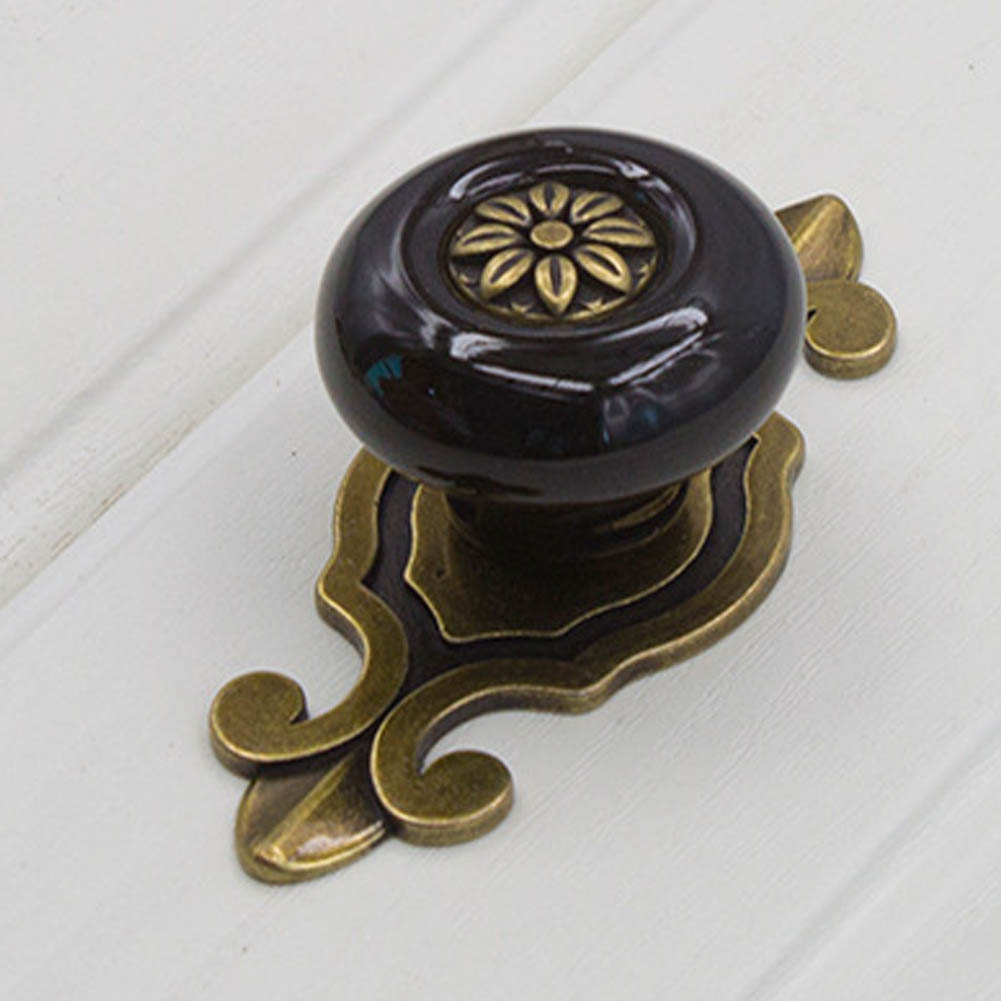 Vintage Keramik-möbelgriff Für Türen, Schubladen, Schränke Und Kleiderschränke (schwarzbronze)