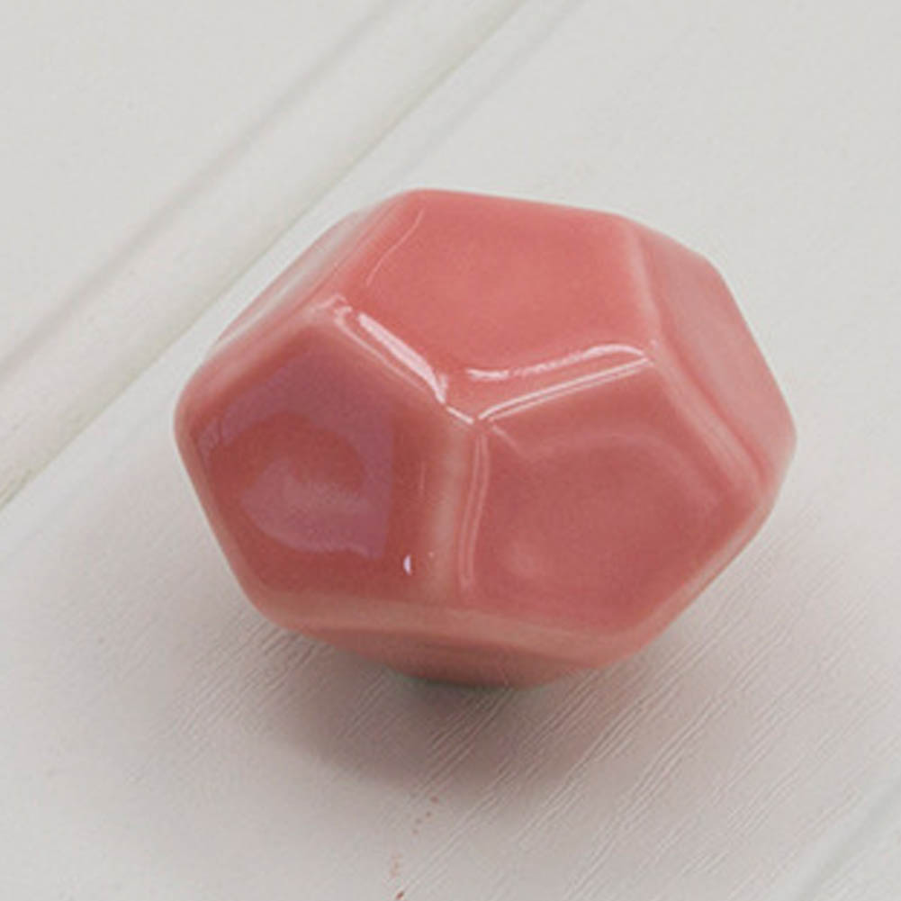 Diamantförmiger Keramik-möbelgriff Für Türen, Schubladen, Schränke Und Regale (rosa)