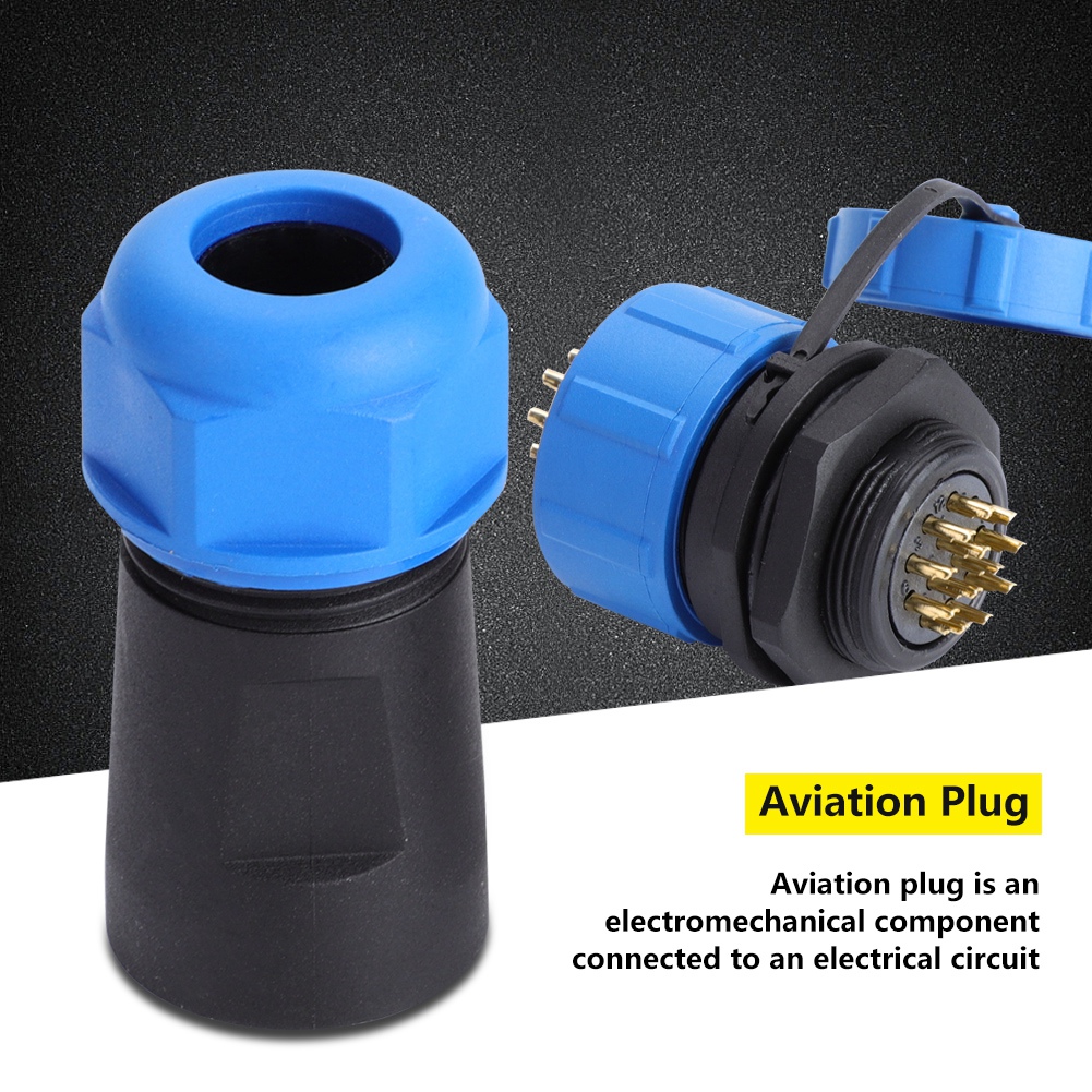 Ip68 Wasserdichter Sp21 9-poliger Kunststoff-flugzeugstecker, 12-polig