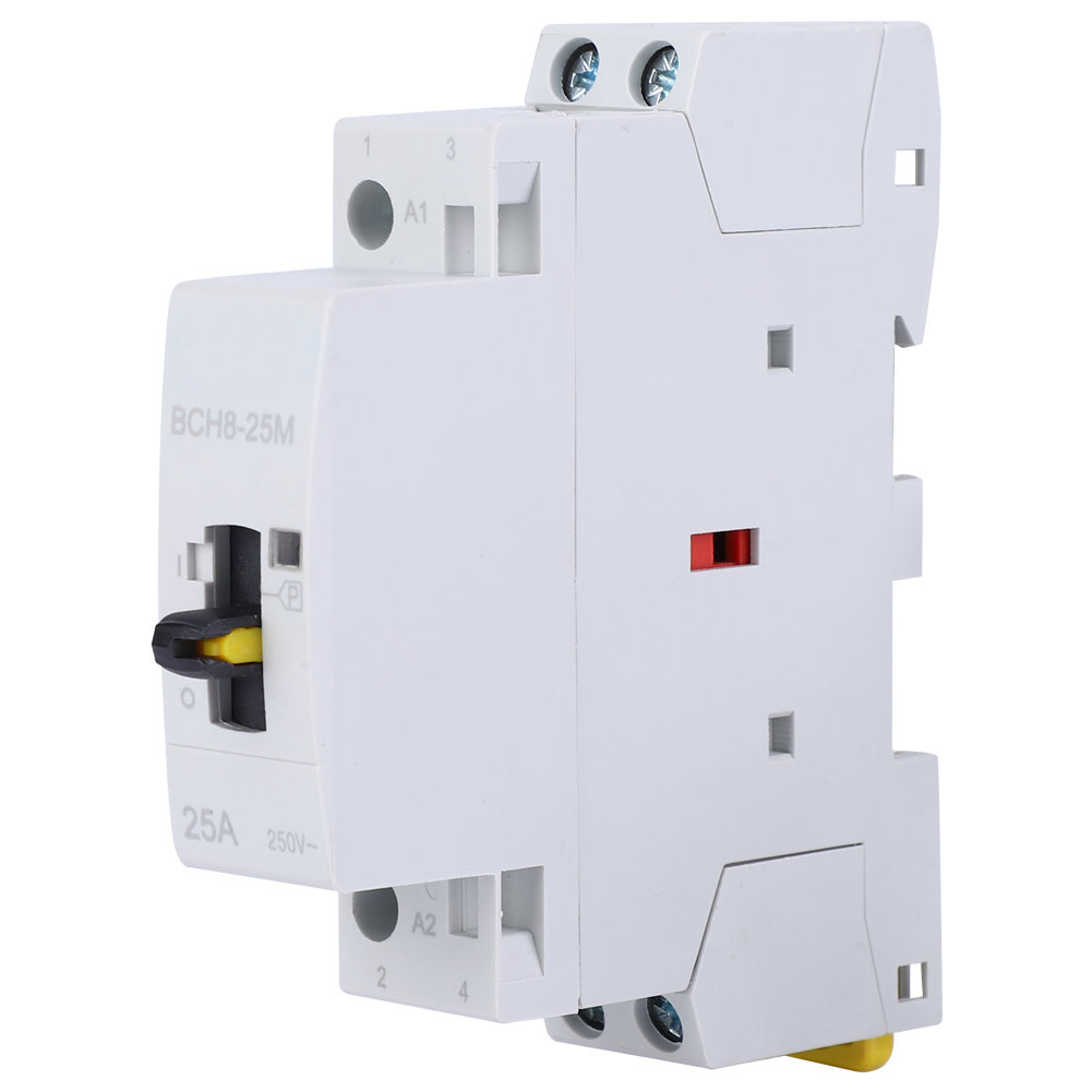 Bch8-25m 2p 25a 24v Ac Modulares Schütz, Steuerschalter Mit Manueller Funktion, 2 Schließer, Für Elektrische Und Hausverteiler