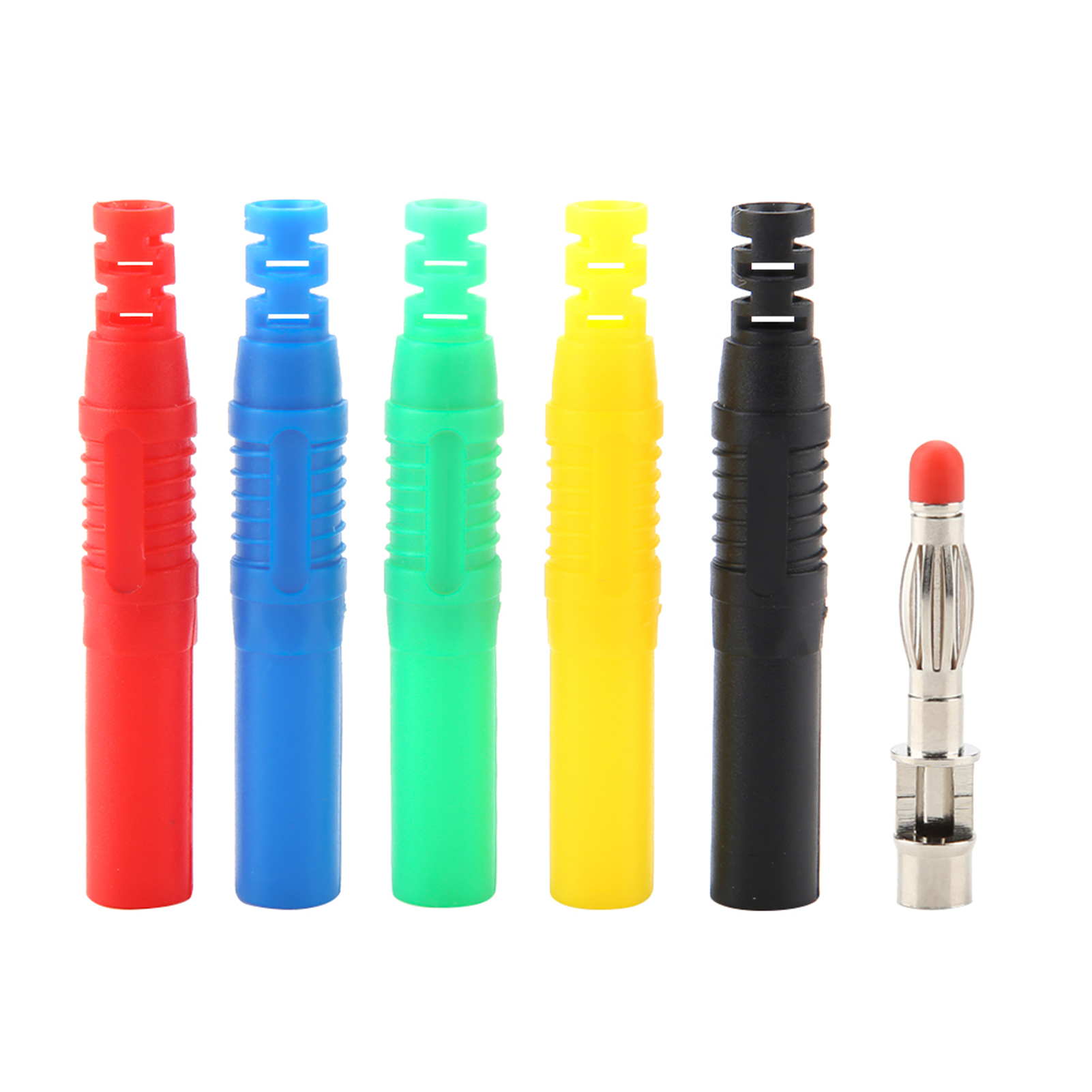 Packung Mit 10 Vernickelten 4-mm-bananensteckern Aus Kupfer, Zum Selbstlöten Für Die Montage