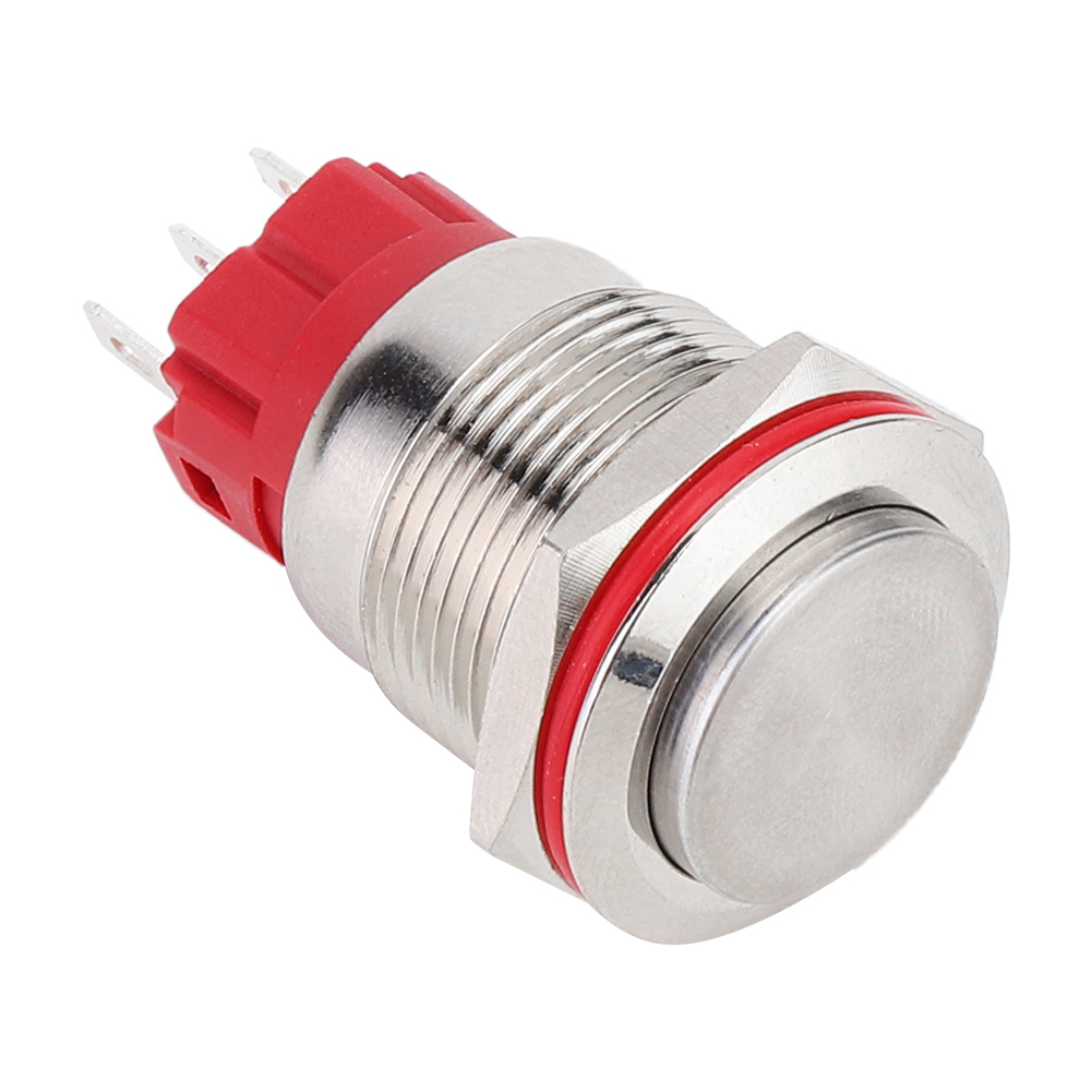 Drucktaster Dc 9–30 V, 19 Mm, 1 Schließer, 1 Öffner, Edelstahlgehäuse, Hoher, Selbstverriegelnder Schalter