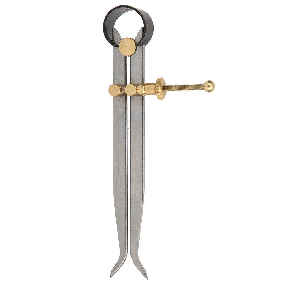 Federzirkel Aus Gehärtetem Kohlenstoffstahl, Flache Messingbeine, Präzisionsteiler Zum Zeichnen, 150 Mm