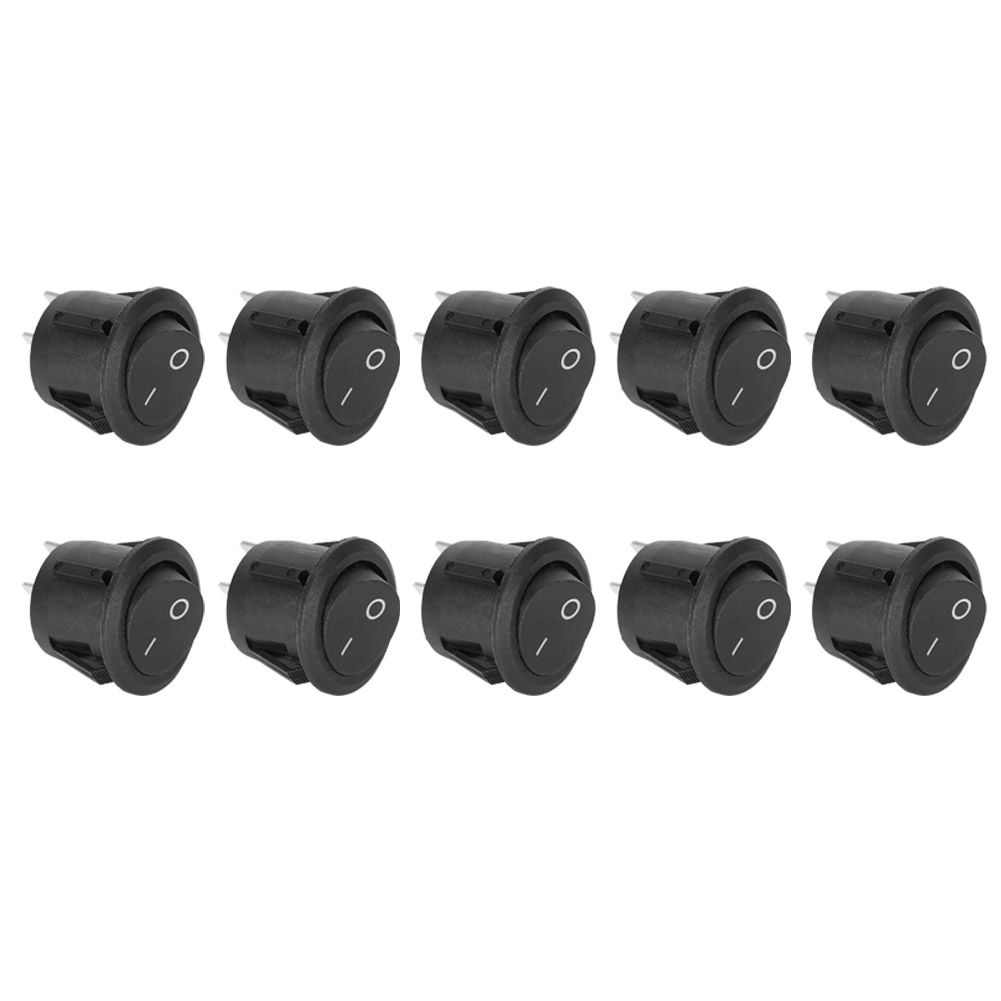 10 Kcd1 2-polige Runde Boots-ein/aus-wippschalter Für Haushaltsgeräte, 10er-packung