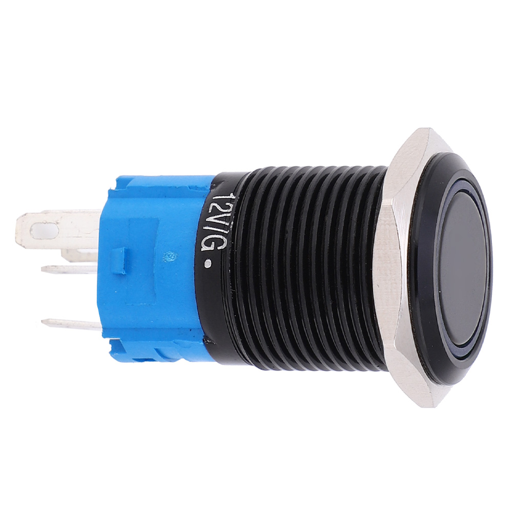 16-mm-drucktaster Aus Metall Mit Selbstverriegelung, Wasserdicht, Mit Kontrollleuchte Für Auto/computer, 220 V Wechselstrom (weiß), 2er-pack