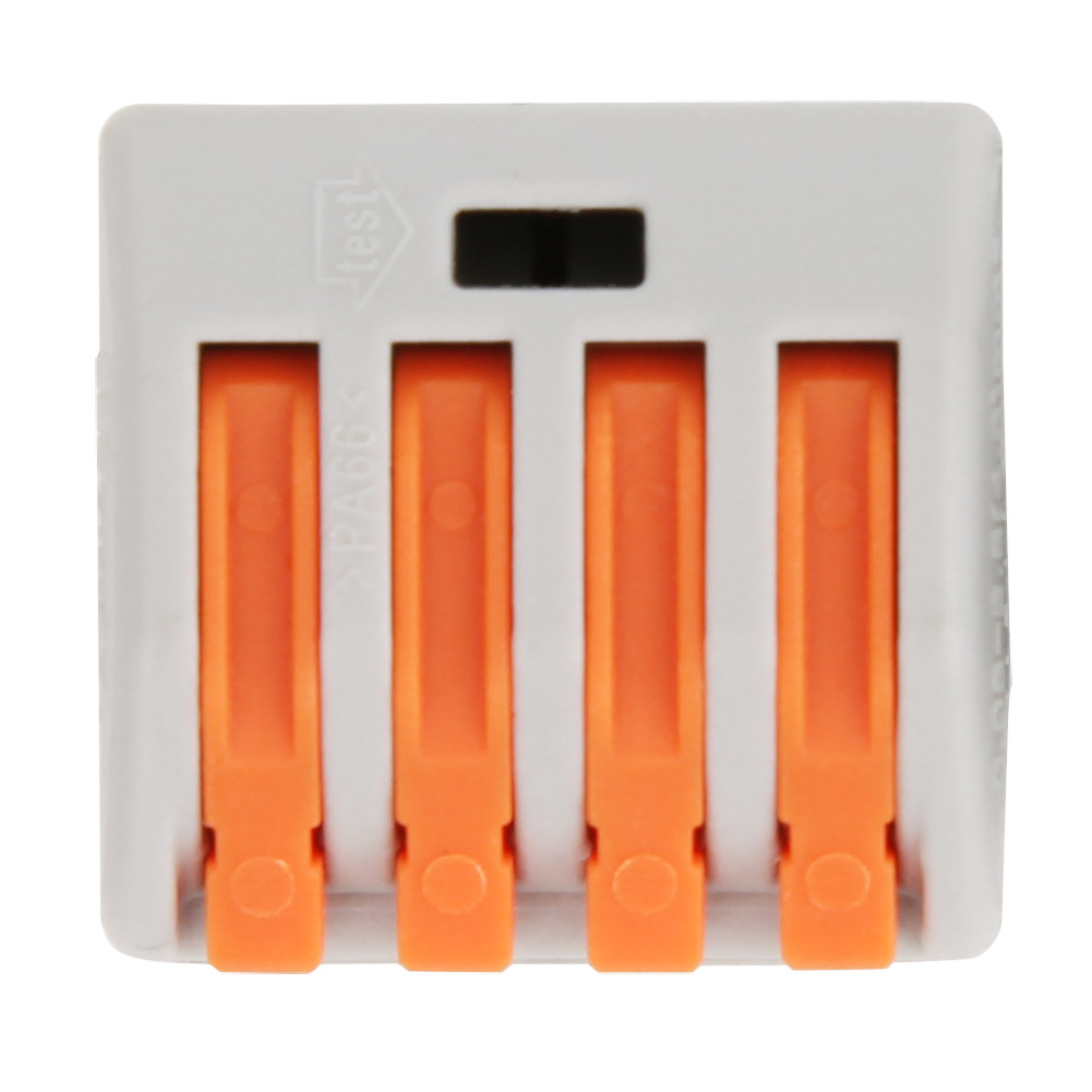 Pct-214 4-poliger Elektrischer Steckverbinder, 12er-packung, Federbelastete Klemmenleiste Für Kabel