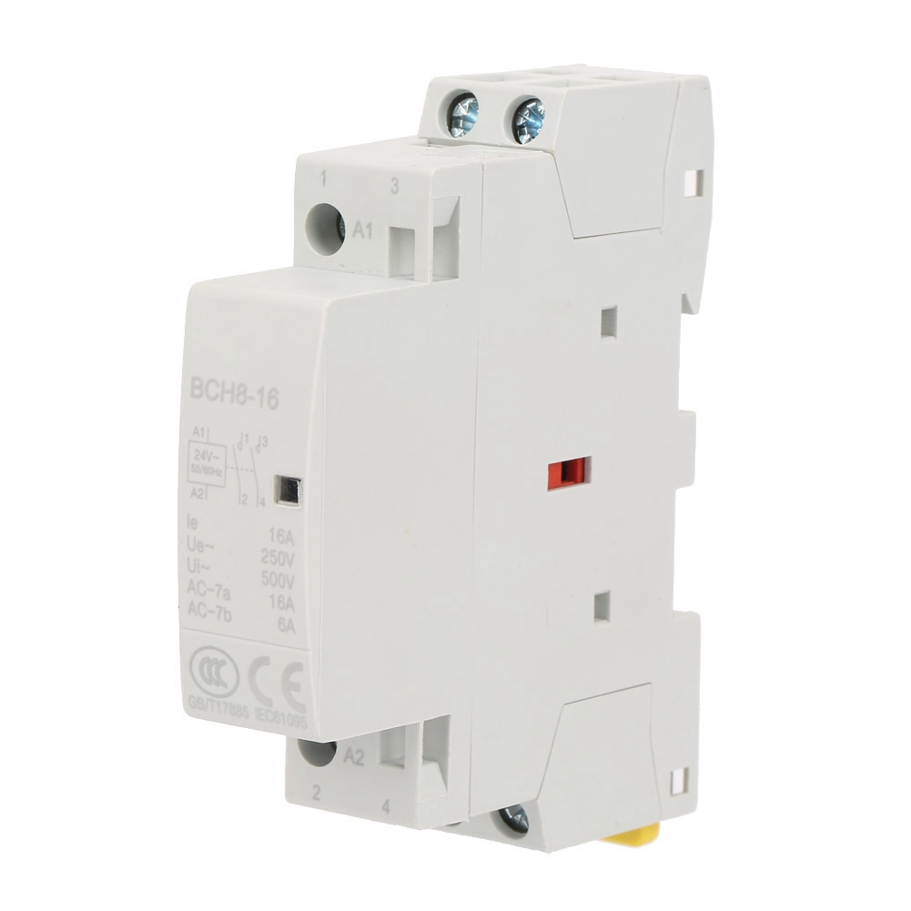 Modulares Schütz Ac 24v 16a 2p 1no 1nc 50/60hz Din-schienenmontage